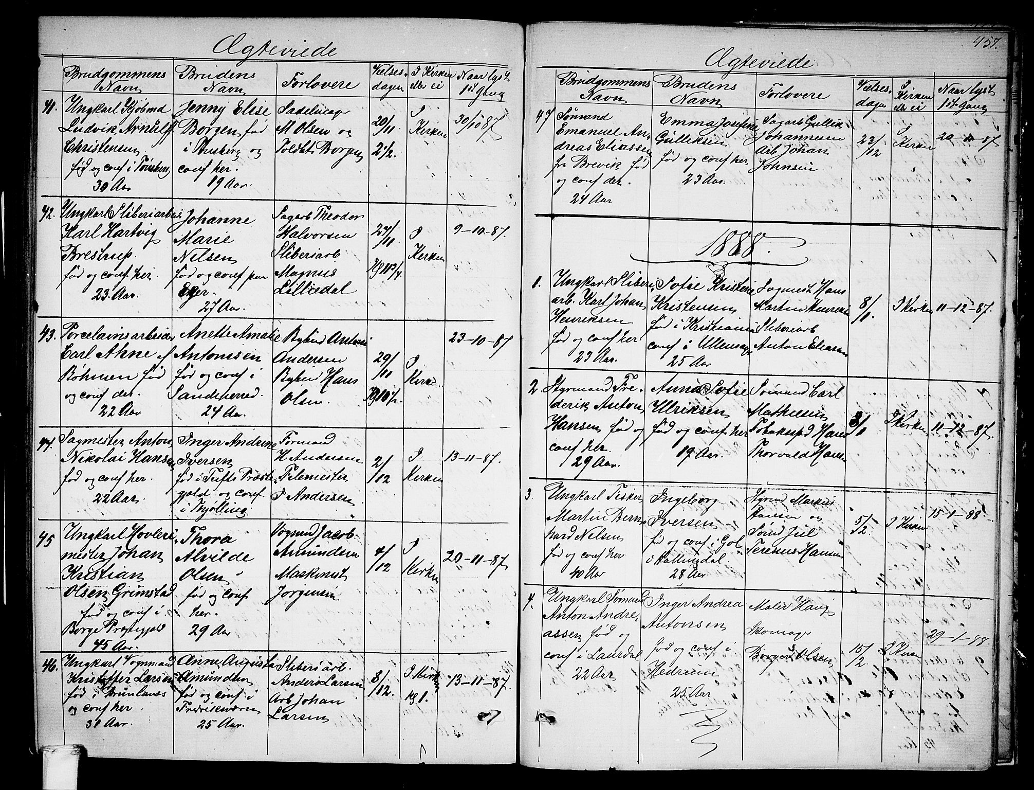 Larvik kirkebøker, AV/SAKO-A-352/G/Ga/L0004: Parish register (copy) no. I 4, 1871-1888, p. 457