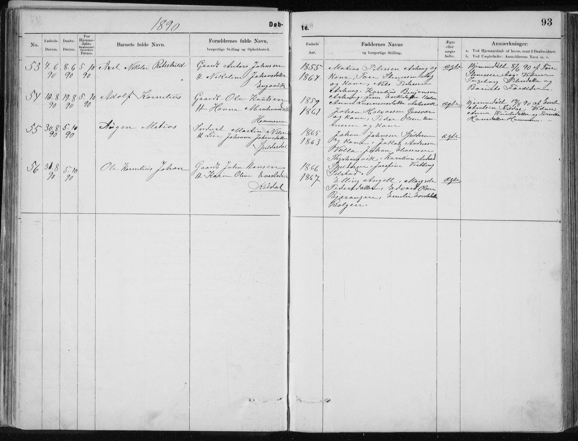 Ministerialprotokoller, klokkerbøker og fødselsregistre - Nordland, AV/SAT-A-1459/843/L0636: Parish register (copy) no. 843C05, 1884-1909, p. 93