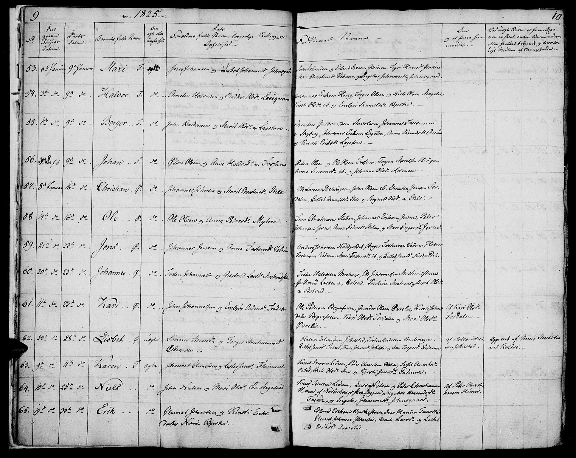 Øyer prestekontor, SAH/PREST-084/H/Ha/Haa/L0004: Parish register (official) no. 4, 1824-1841, p. 9-10