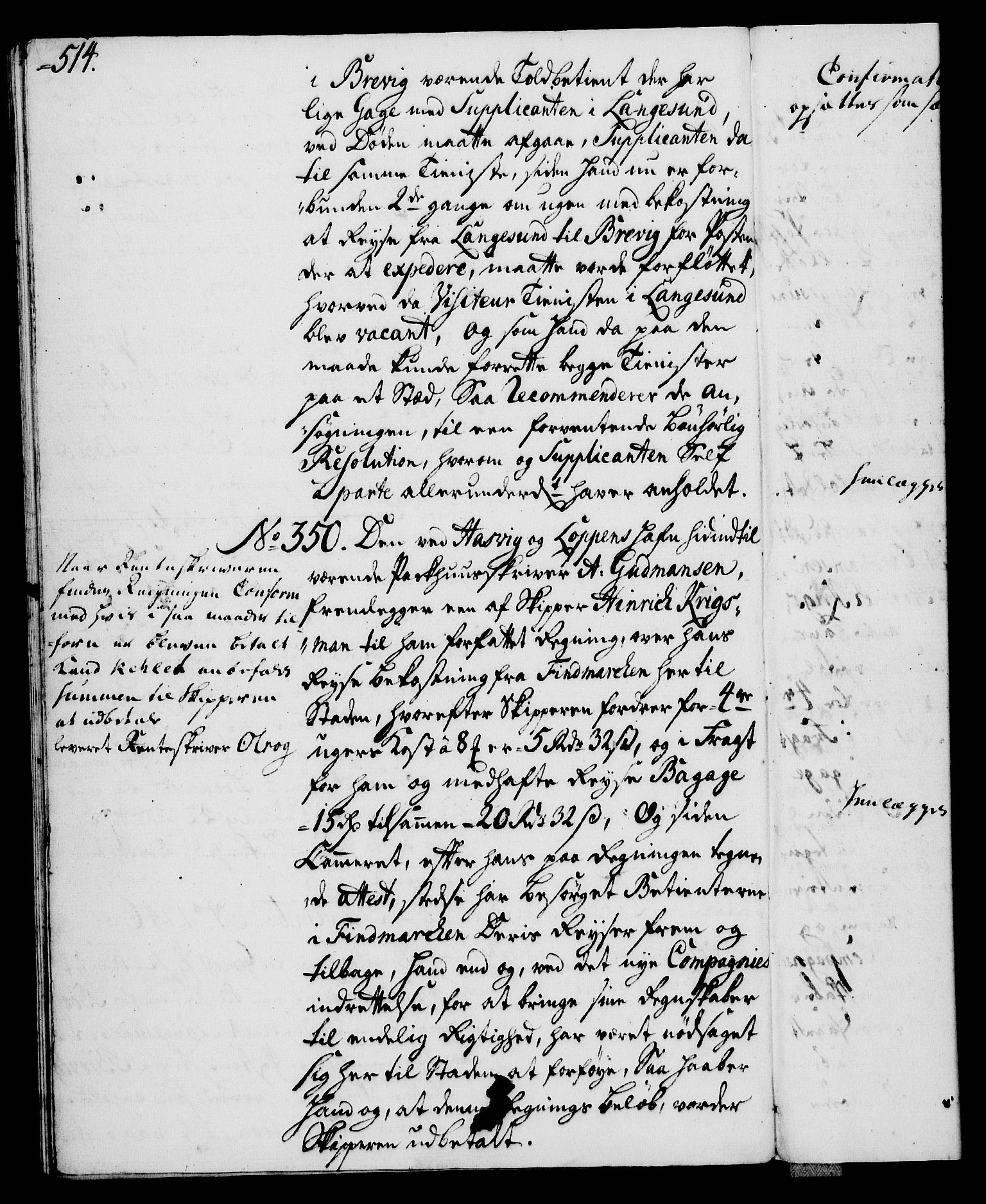 Rentekammeret, Kammerkanselliet, AV/RA-EA-3111/G/Gh/Gha/L0027: Norsk ekstraktmemorialprotokoll (merket RK 53.72), 1745-1746, p. 514
