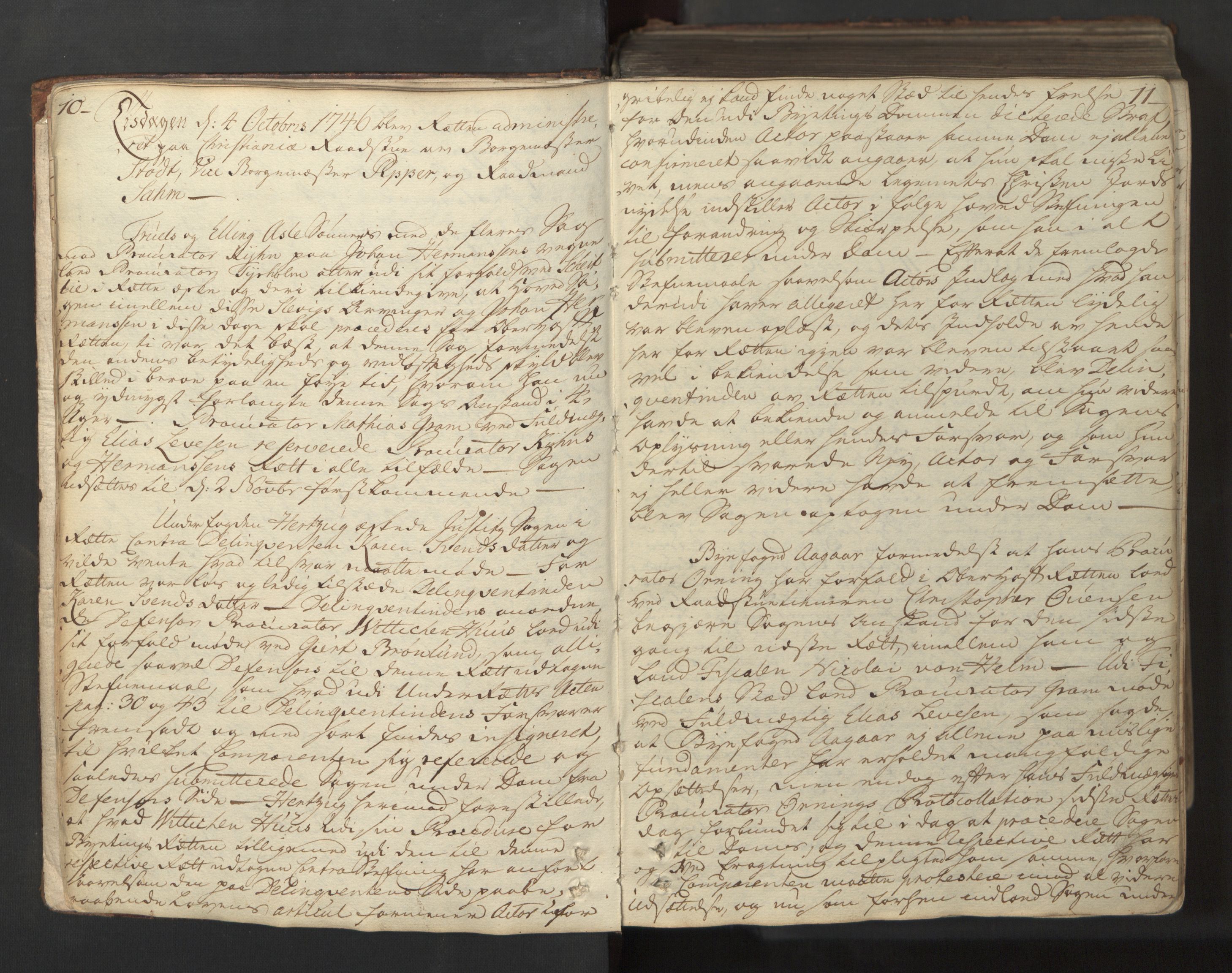 Christiania rådstuerett, AV/SAO-A-11132/F/Fa/L0039: Justisprotokoll, 1746-1756, p. 10-11