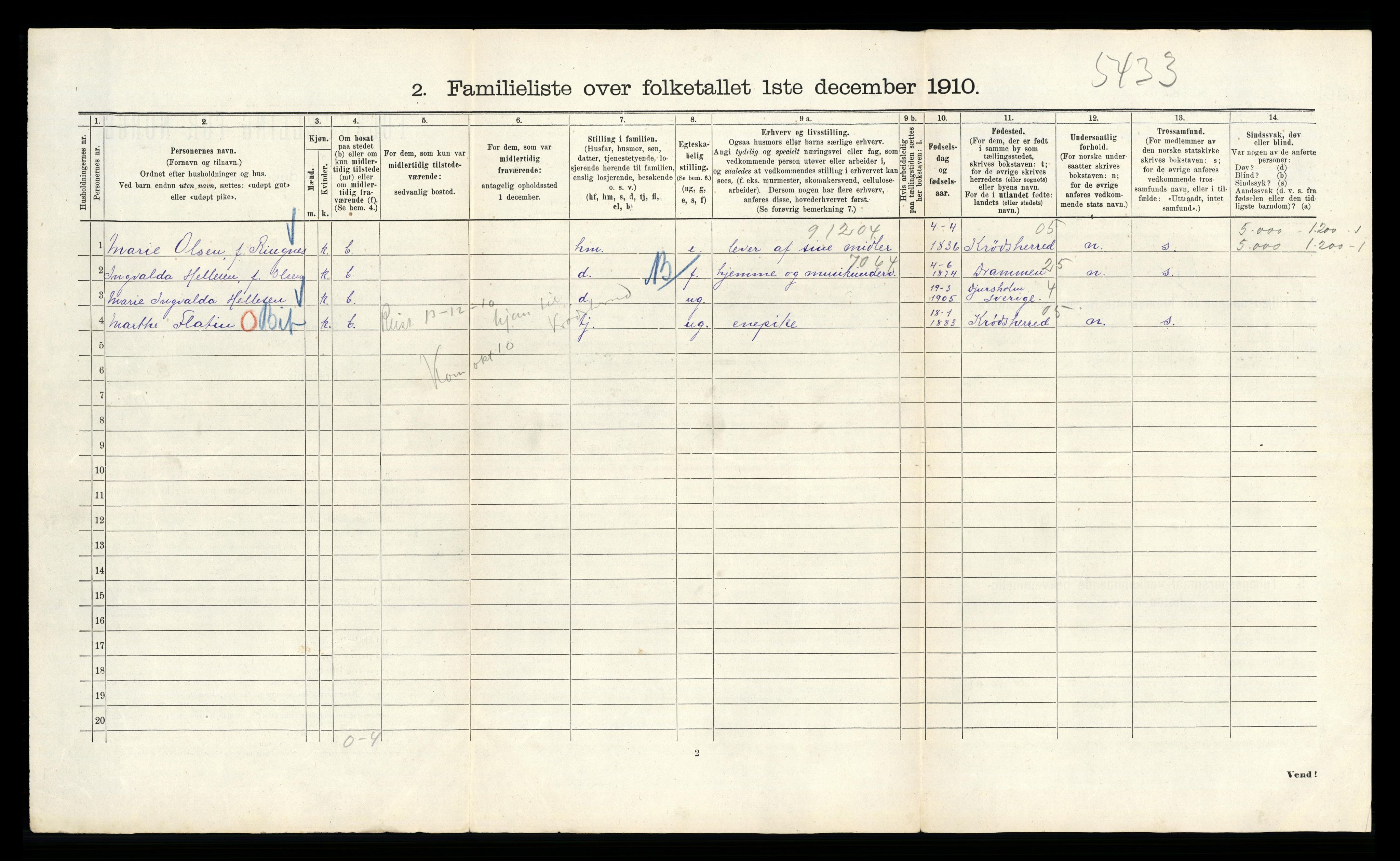 RA, 1910 census for Kristiania, 1910, p. 120948