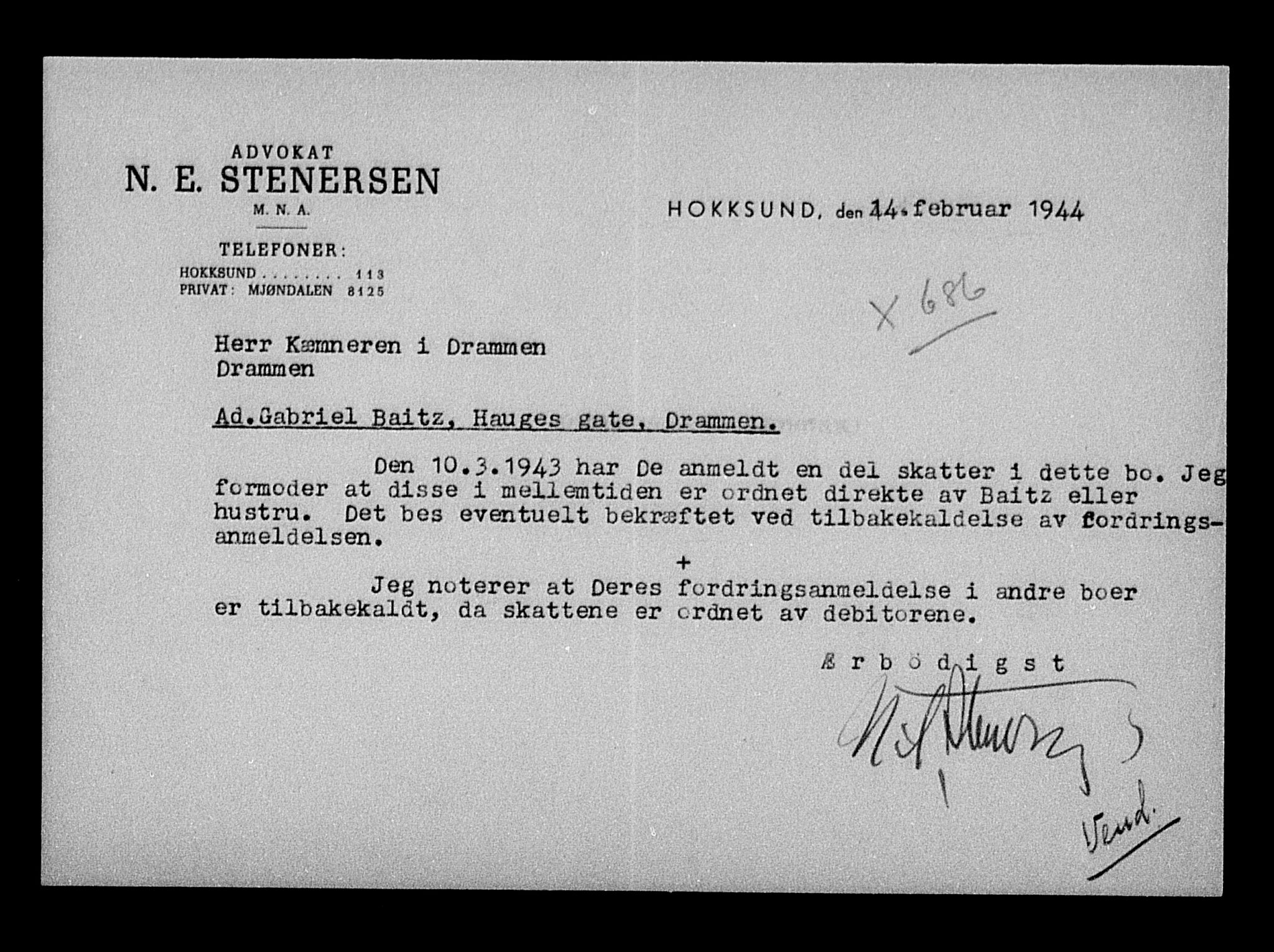 Justisdepartementet, Tilbakeføringskontoret for inndratte formuer, AV/RA-S-1564/H/Hc/Hcd/L0989: --, 1945-1947, p. 411