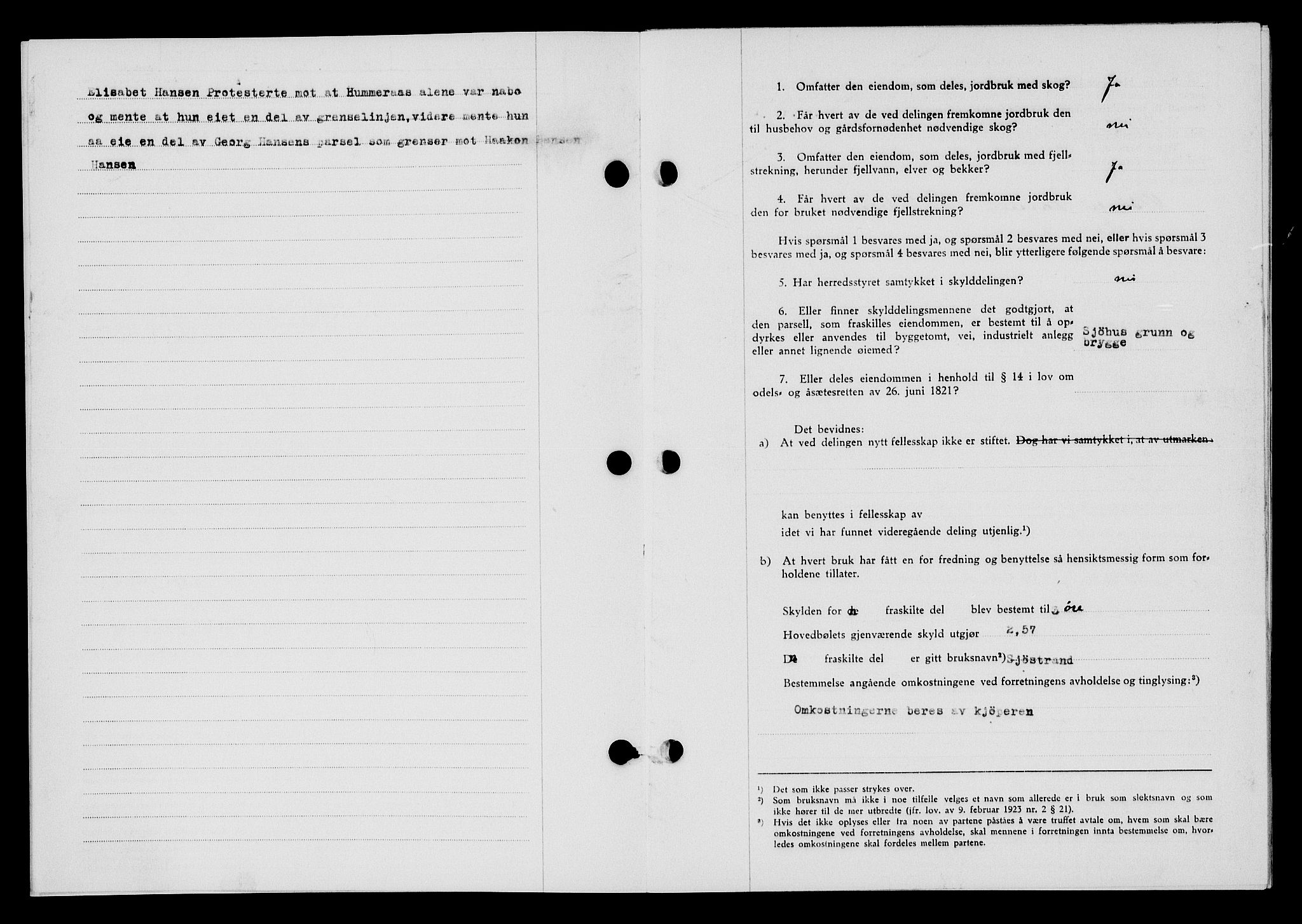 Flekkefjord sorenskriveri, SAK/1221-0001/G/Gb/Gba/L0058: Mortgage book no. A-6, 1942-1944, Diary no: : 294/1943