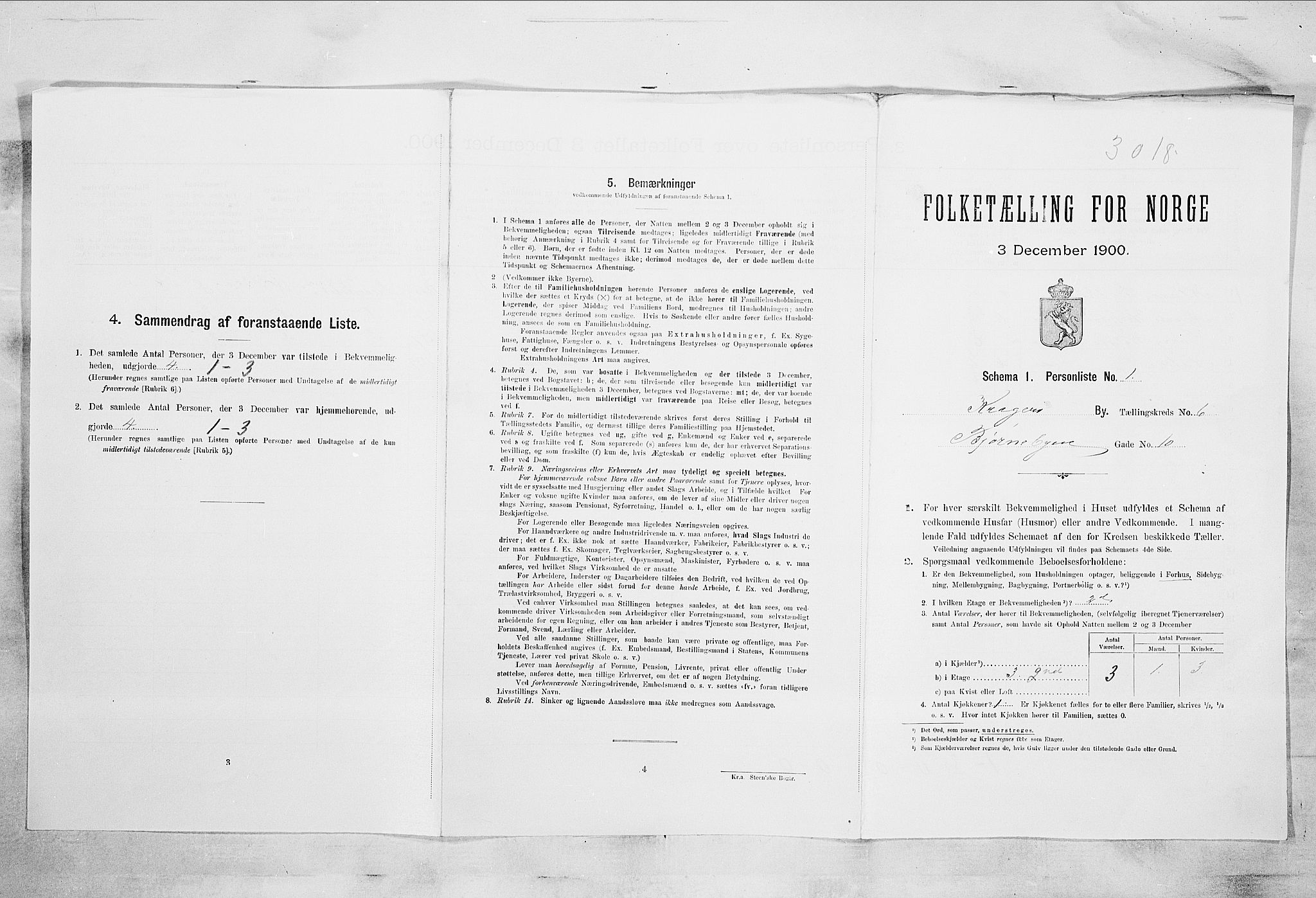 SAKO, 1900 census for Kragerø, 1900, p. 845