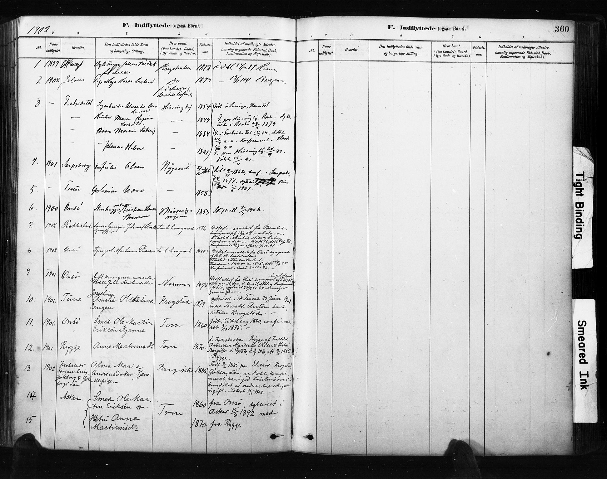 Råde prestekontor kirkebøker, AV/SAO-A-2009/F/Fa/L0007: Parish register (official) no. 7, 1878-1902, p. 360