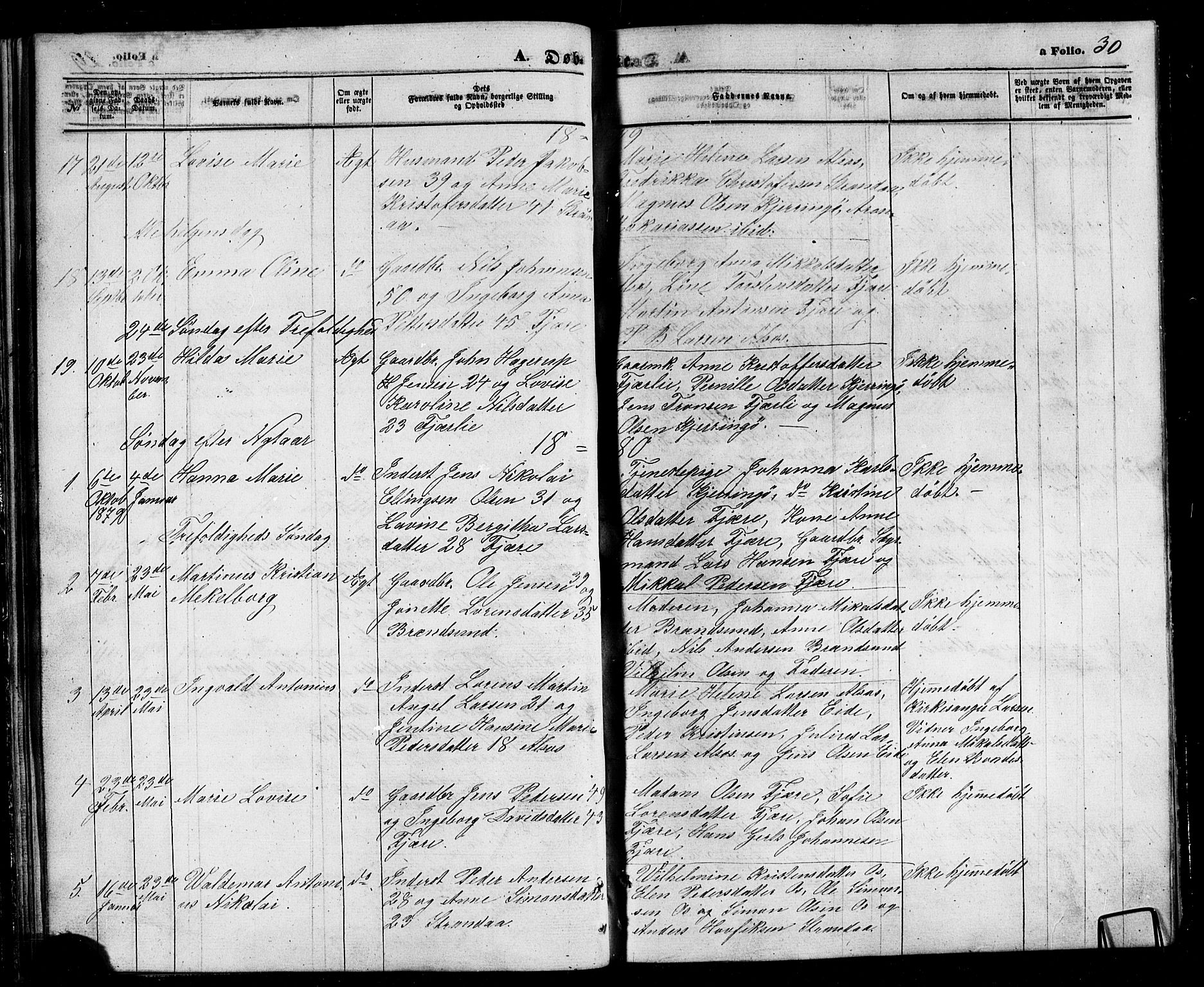Ministerialprotokoller, klokkerbøker og fødselsregistre - Nordland, SAT/A-1459/803/L0075: Parish register (copy) no. 803C02, 1867-1881, p. 30