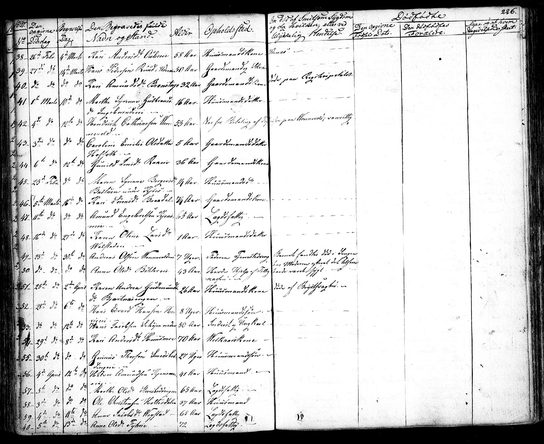 Nes prestekontor Kirkebøker, AV/SAO-A-10410/F/Fa/L0006: Parish register (official) no. I 6, 1833-1845, p. 226