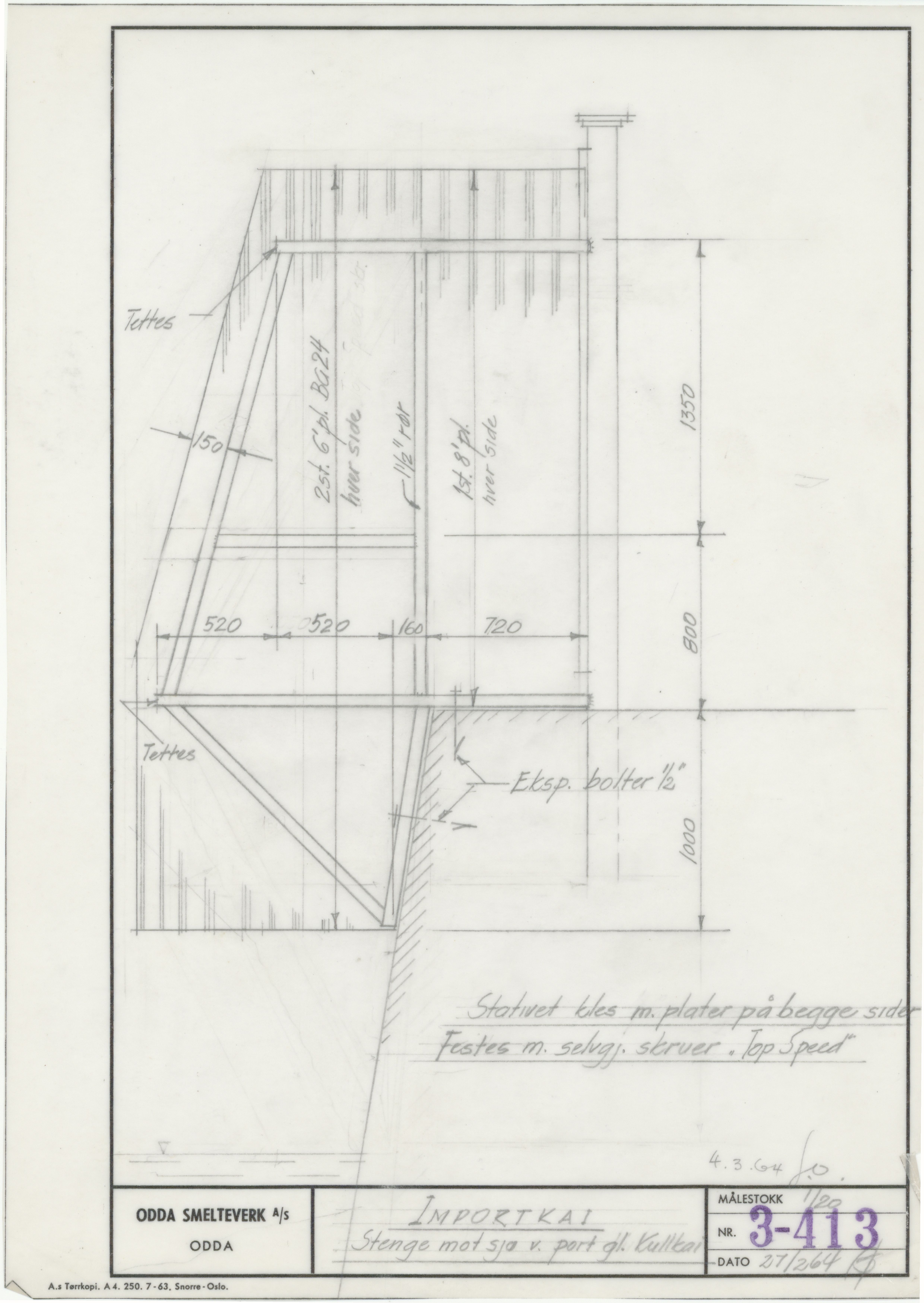 Odda smelteverk AS, KRAM/A-0157.1/T/Td/L0003: Gruppe 3. Importkai, 1954-1993, p. 194