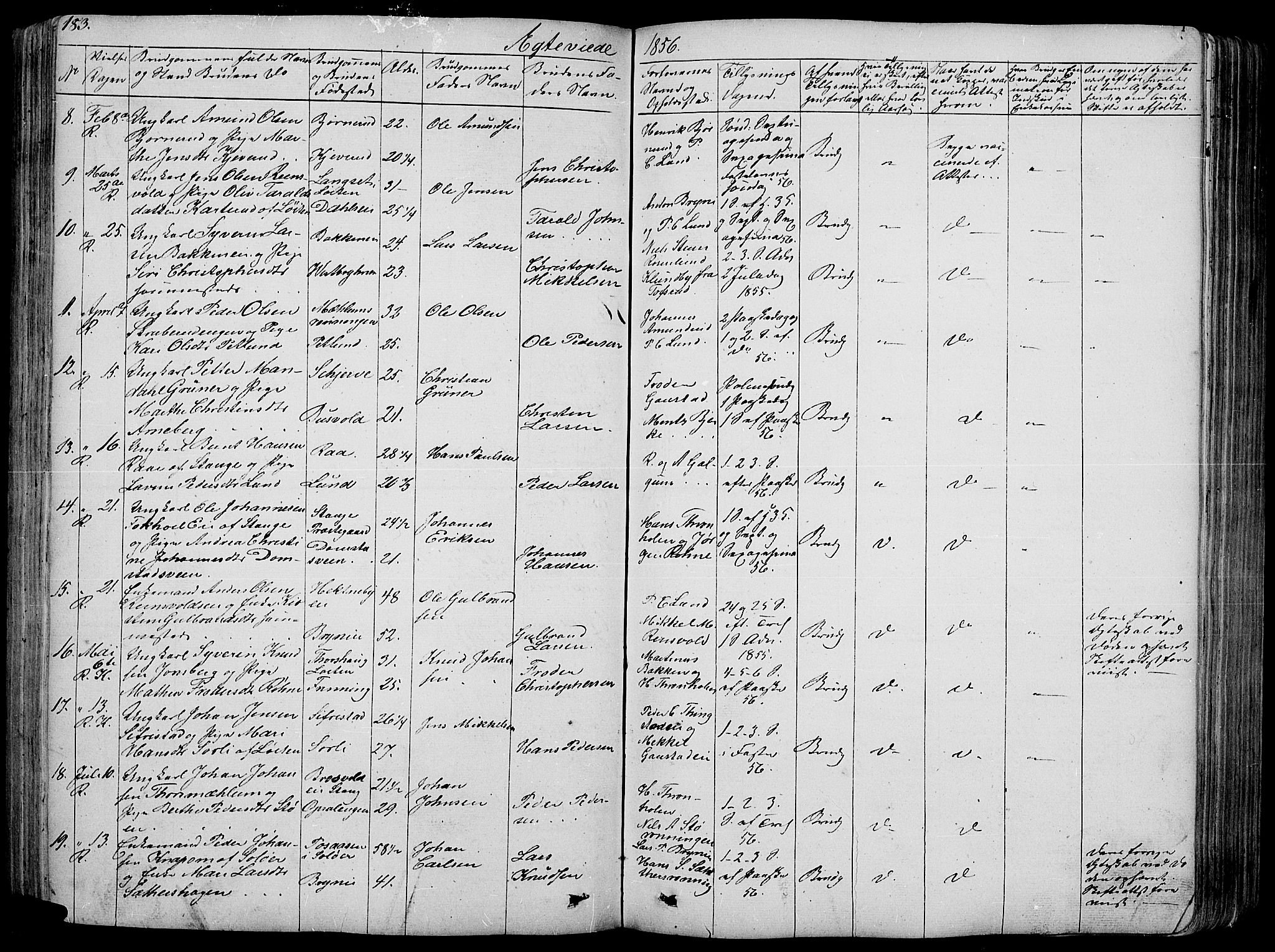 Romedal prestekontor, SAH/PREST-004/L/L0009: Parish register (copy) no. 9, 1846-1866, p. 183