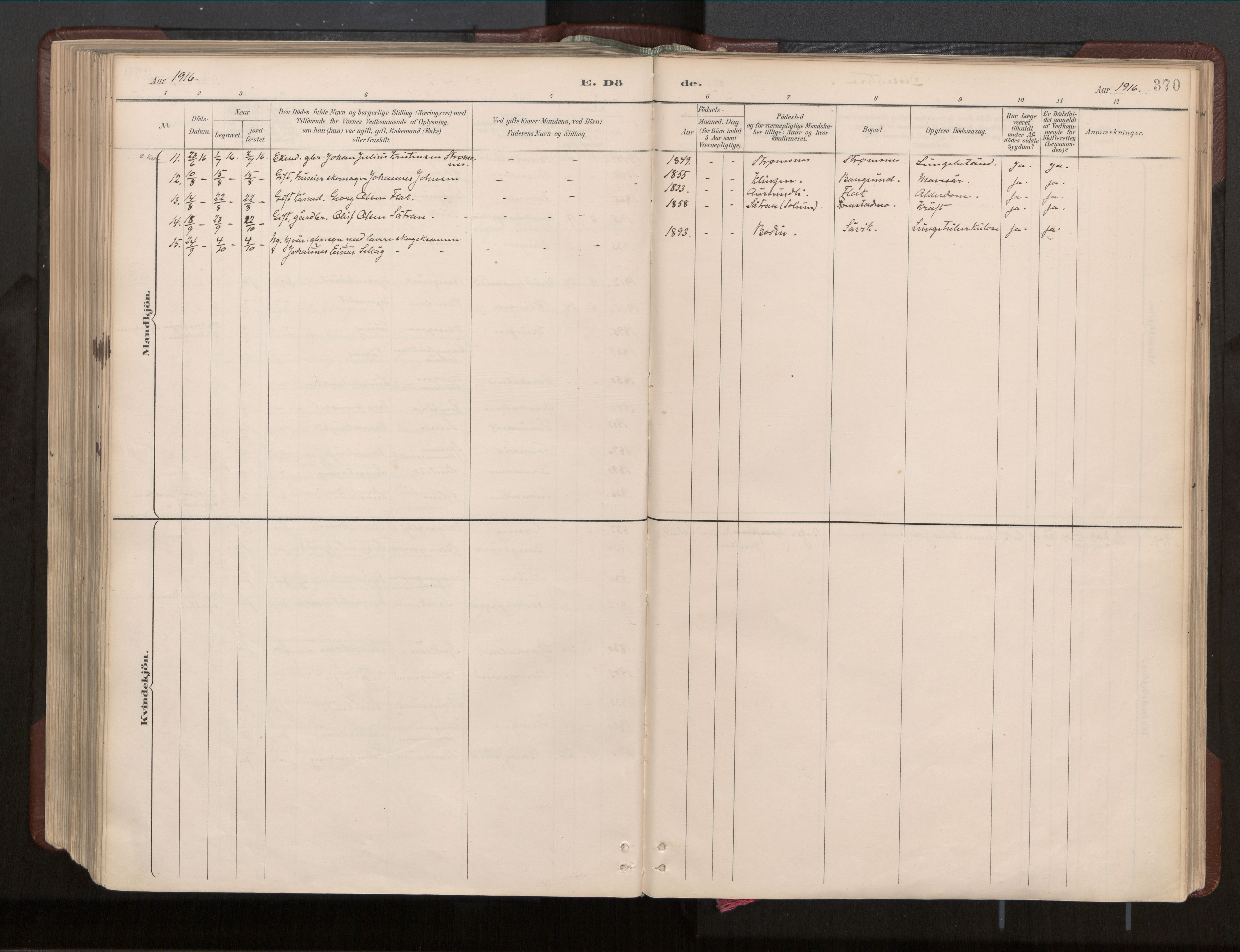 Ministerialprotokoller, klokkerbøker og fødselsregistre - Nord-Trøndelag, SAT/A-1458/770/L0589: Parish register (official) no. 770A03, 1887-1929, p. 370
