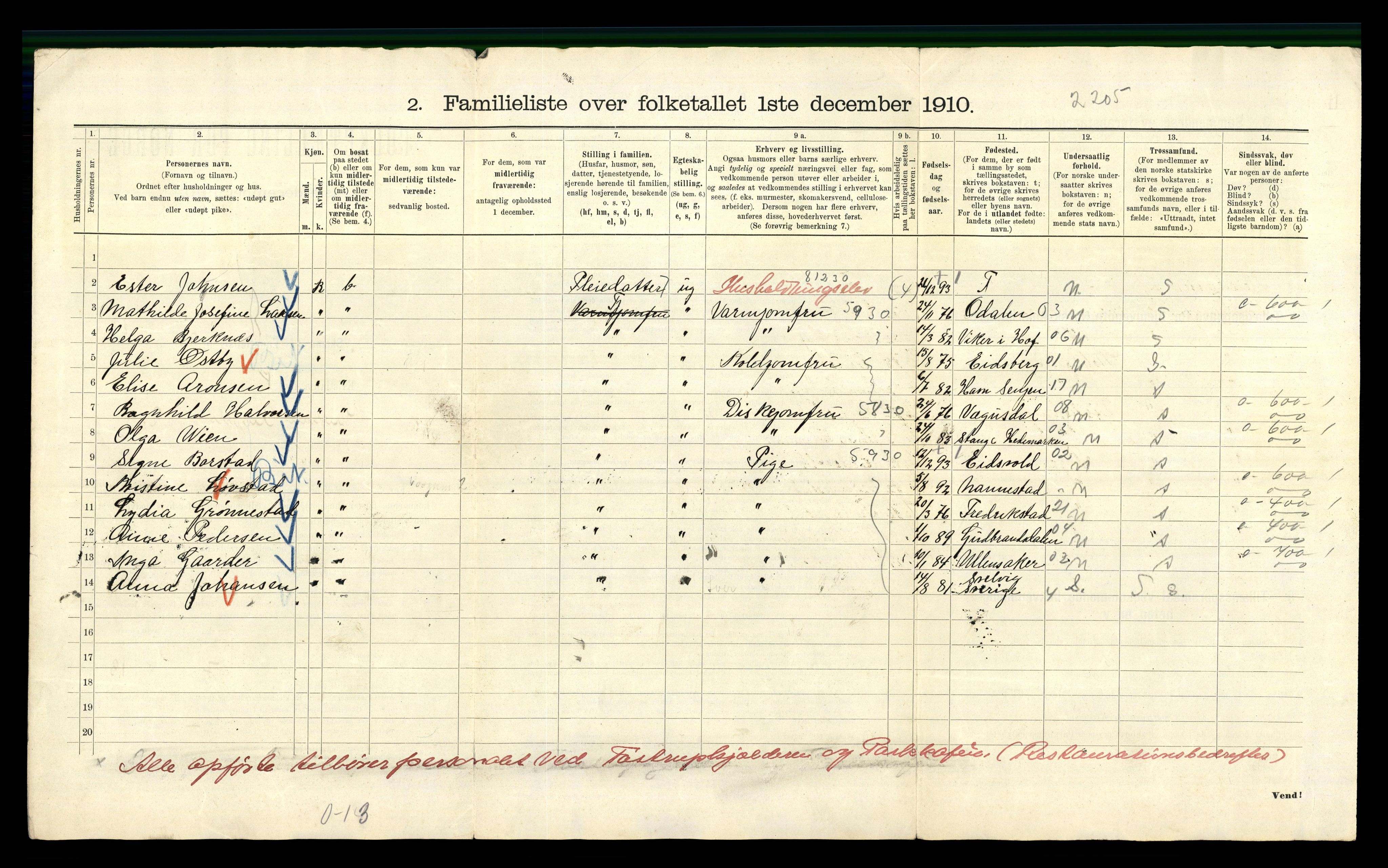 RA, 1910 census for Kristiania, 1910, p. 52356