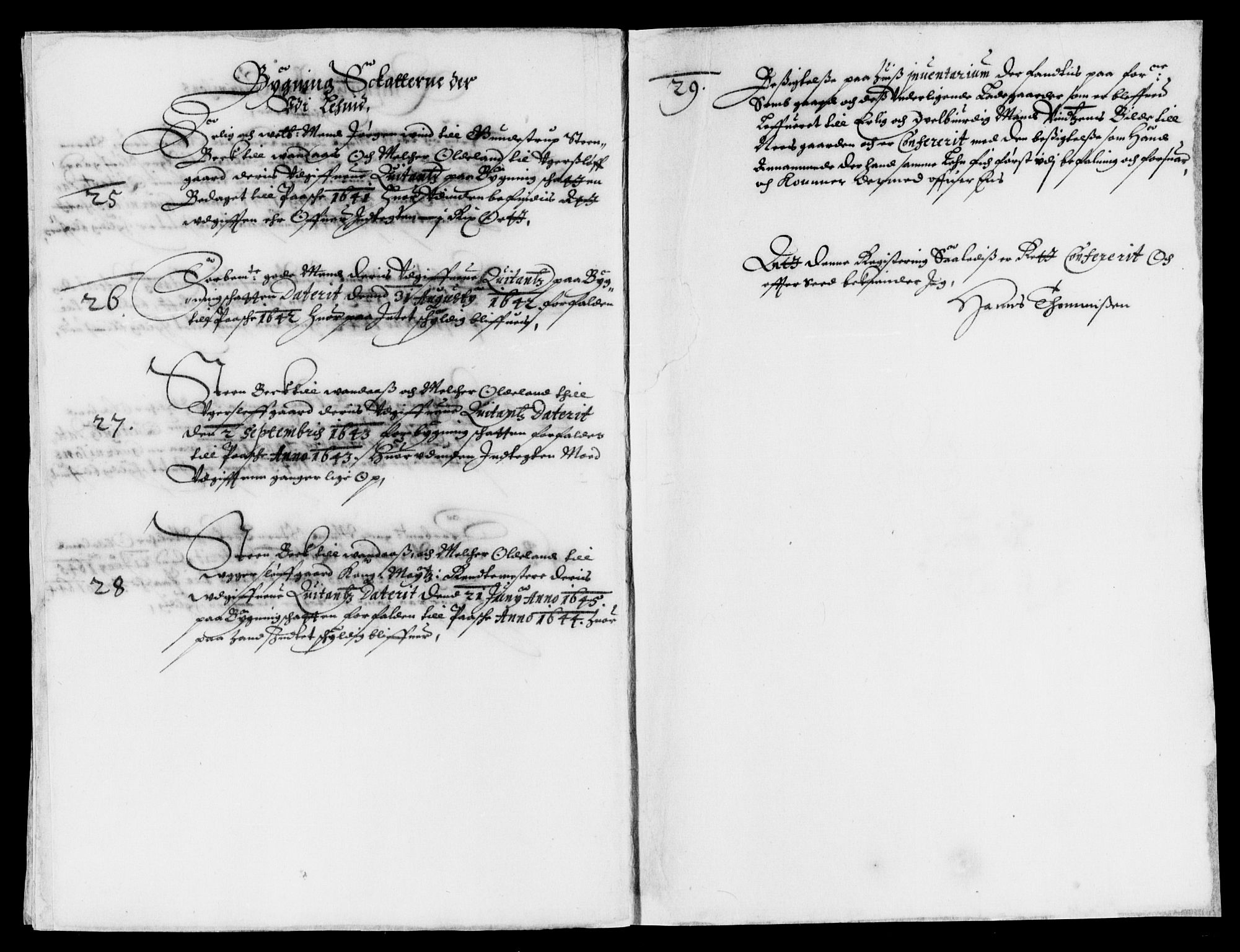 Rentekammeret inntil 1814, Reviderte regnskaper, Lensregnskaper, AV/RA-EA-5023/R/Rb/Rbo/L0026: Tønsberg len, 1644-1646