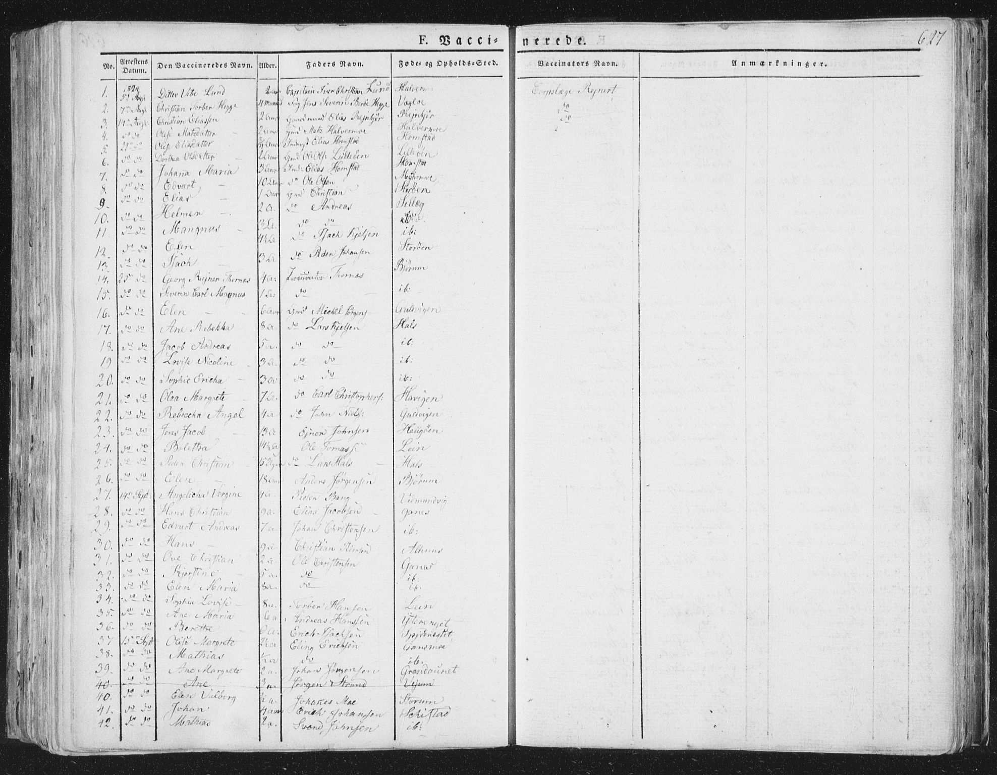 Ministerialprotokoller, klokkerbøker og fødselsregistre - Nord-Trøndelag, SAT/A-1458/764/L0552: Parish register (official) no. 764A07b, 1824-1865, p. 627