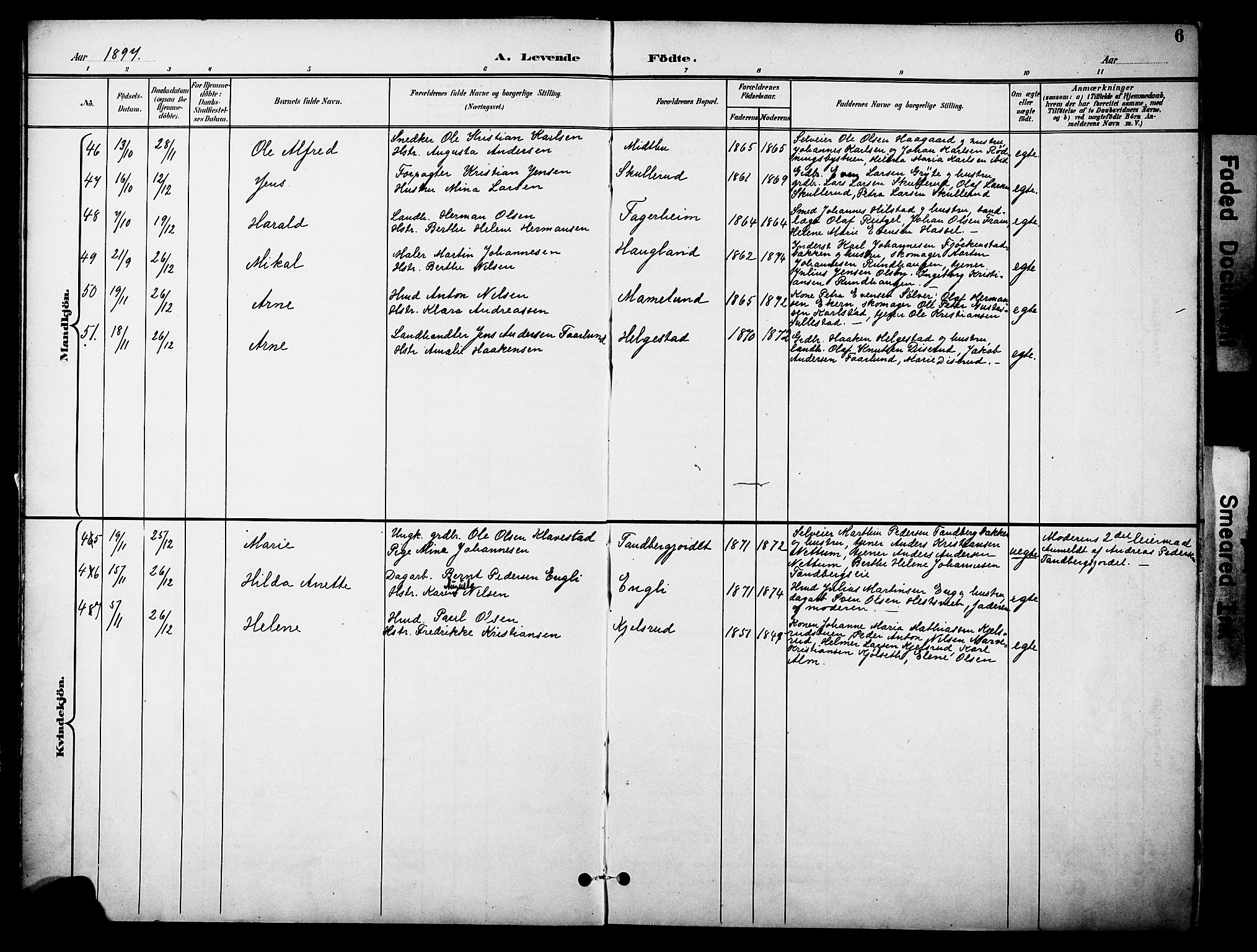 Østre Toten prestekontor, SAH/PREST-104/H/Ha/Haa/L0009: Parish register (official) no. 9, 1897-1913, p. 6