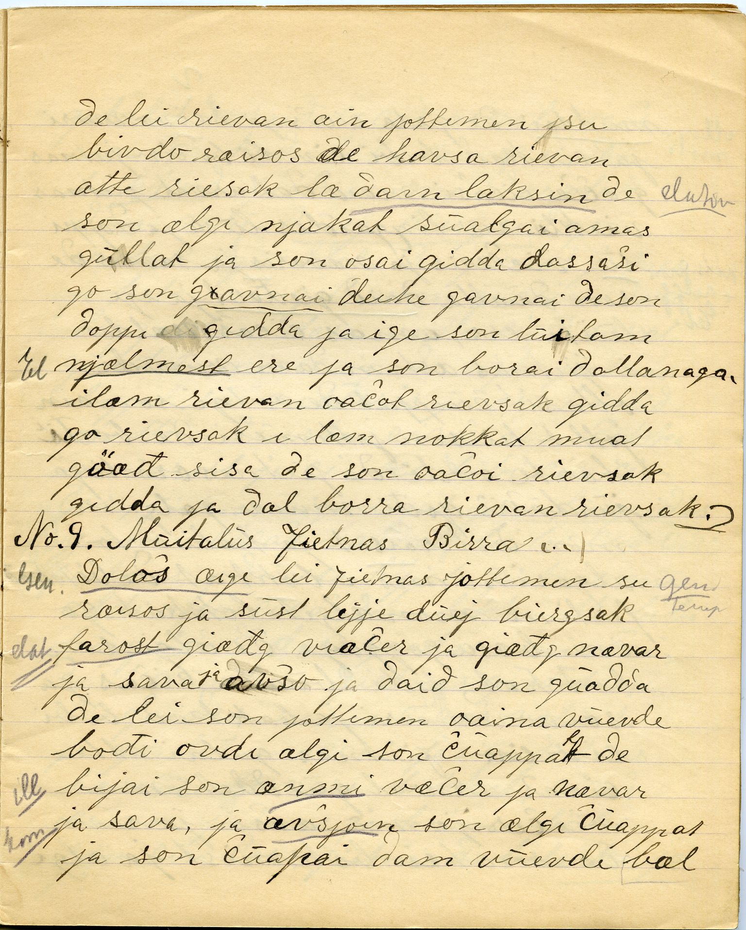 Johan Beronkas testamentariske gave, FMFB/A-1098/G/L0020: Notatbok om Nesseby–lappisk / Nesseby-dialekten (5 stykker), p. 82
