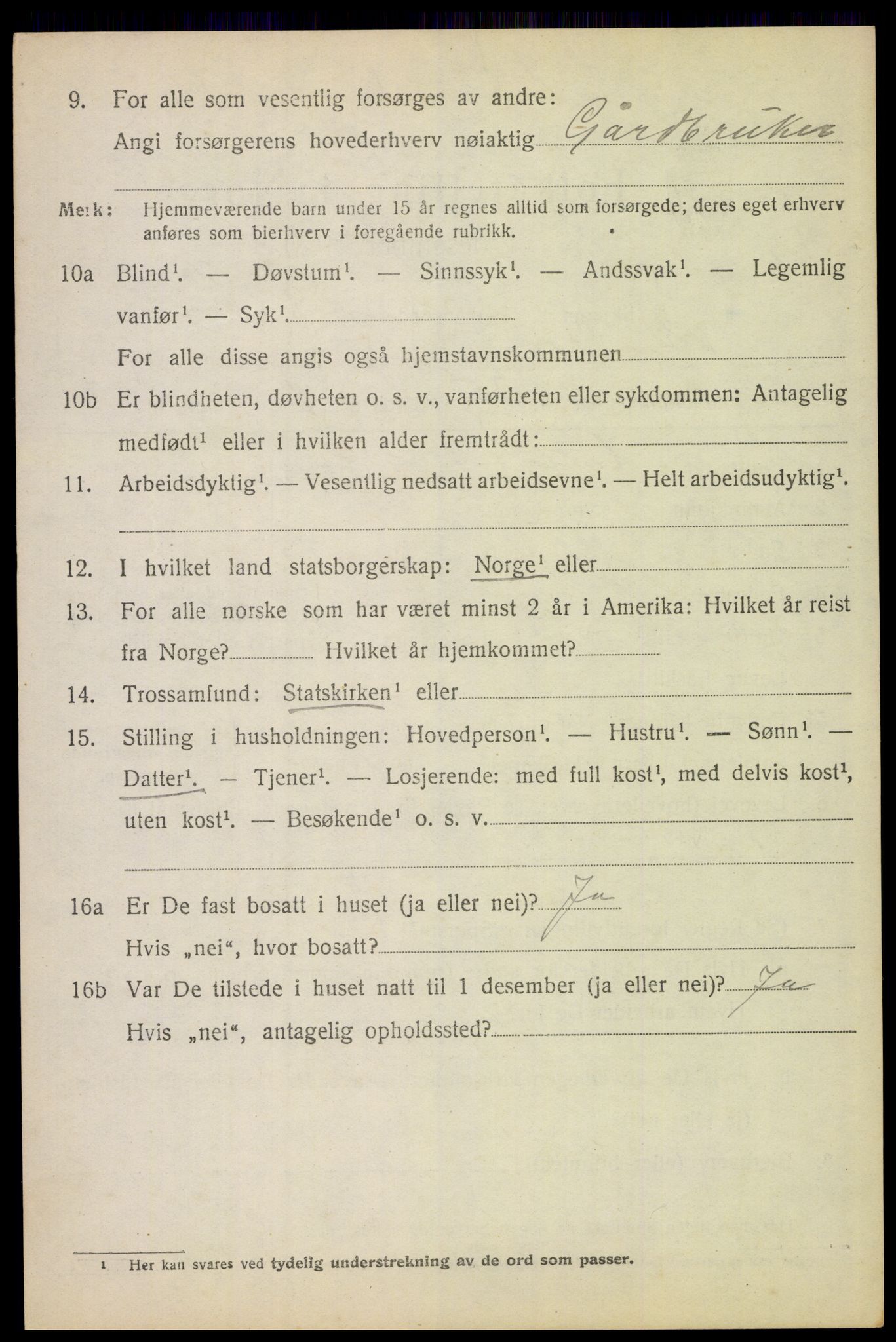 SAH, 1920 census for Brandval, 1920, p. 2995