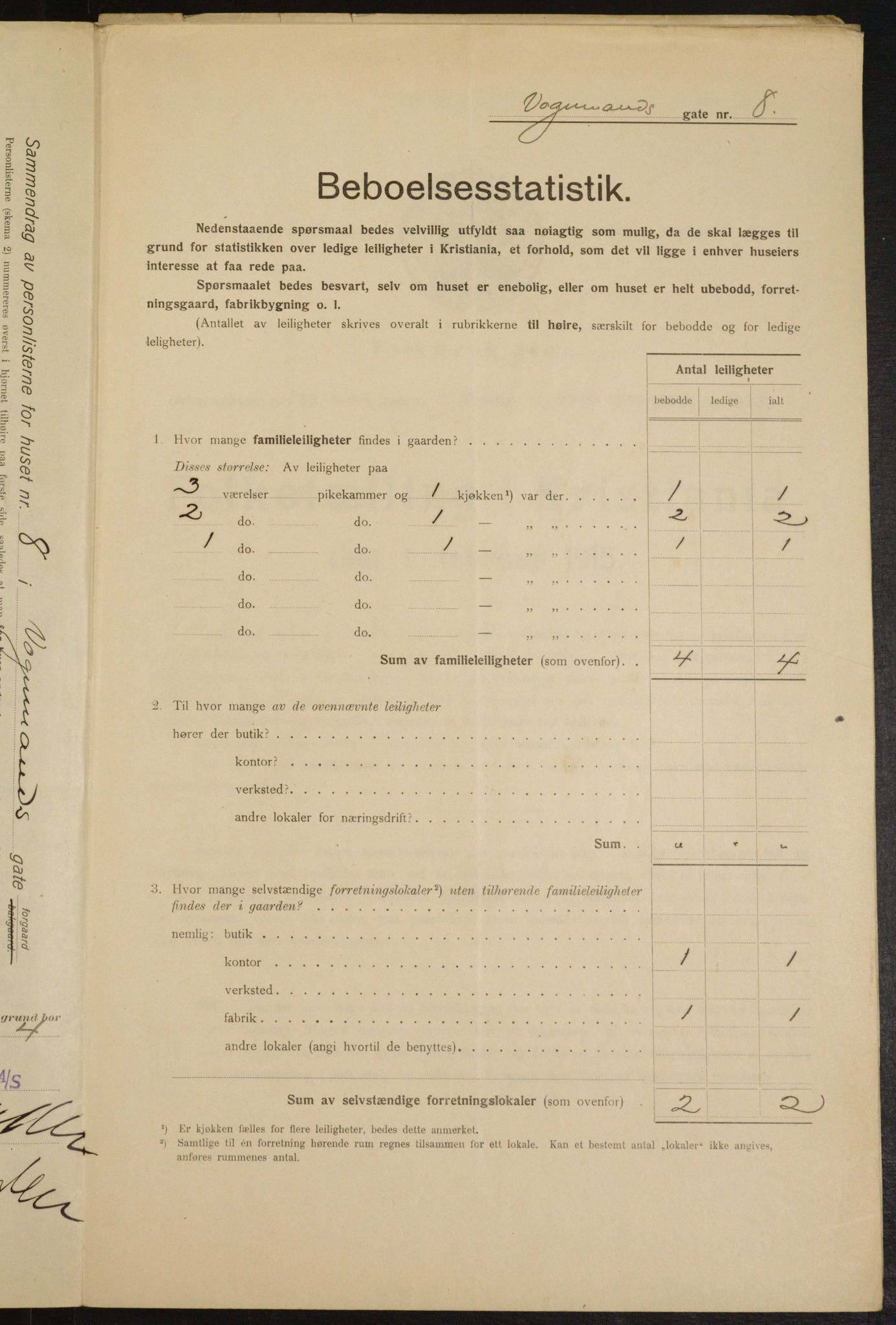 OBA, Municipal Census 1915 for Kristiania, 1915, p. 124705