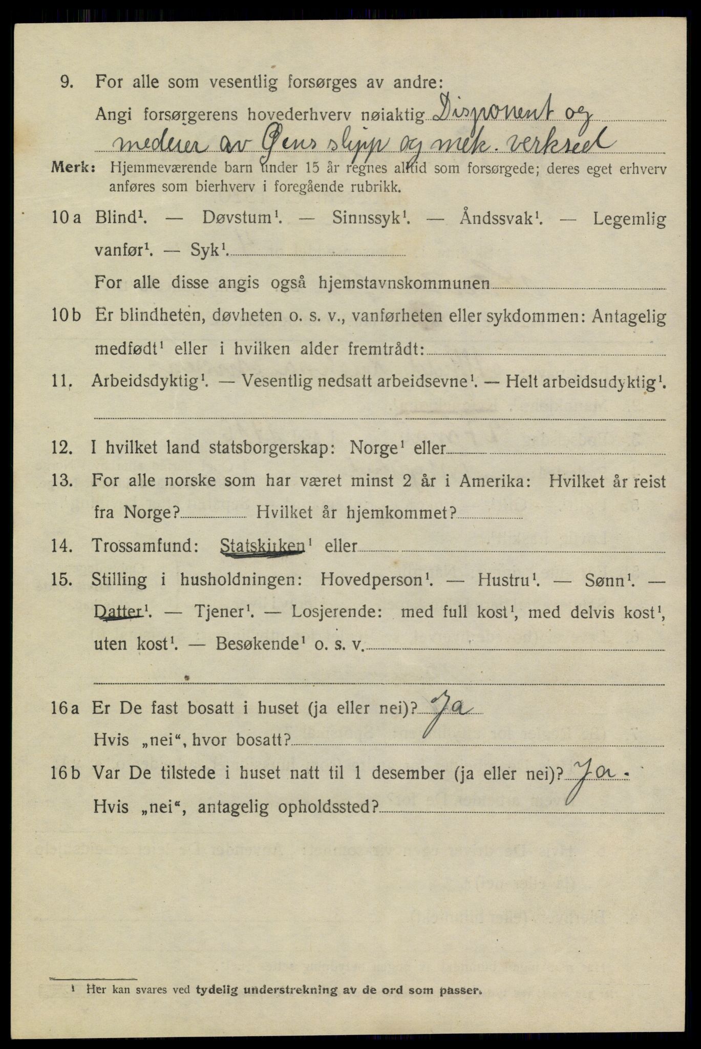 SAKO, 1920 census for Stathelle, 1920, p. 558