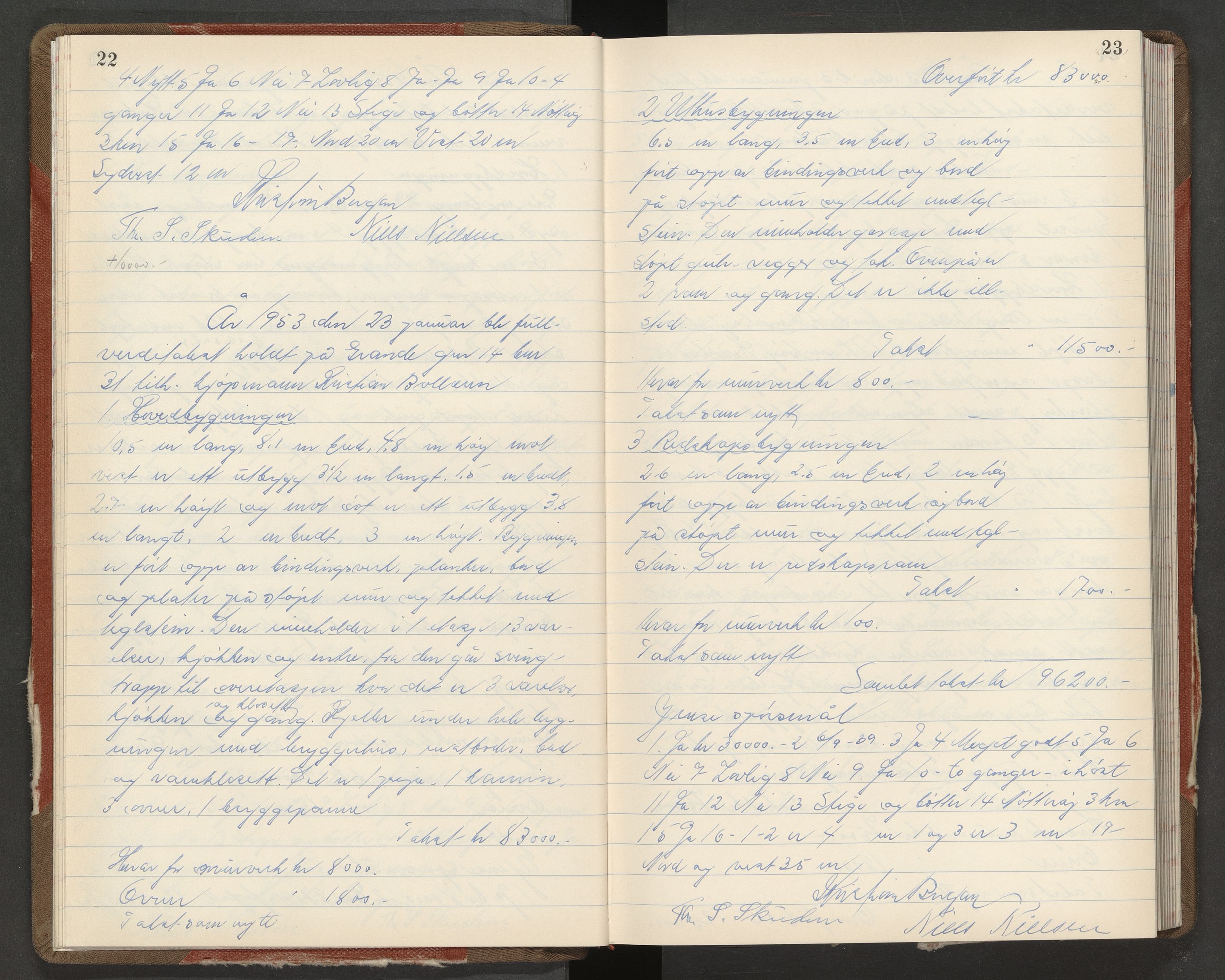 Nøtterøy lensmannskontor, AV/SAKO-A-540/Y/Yg/Yga/L0027: Branntakstprotokoll, 1953-1954, p. 22-23