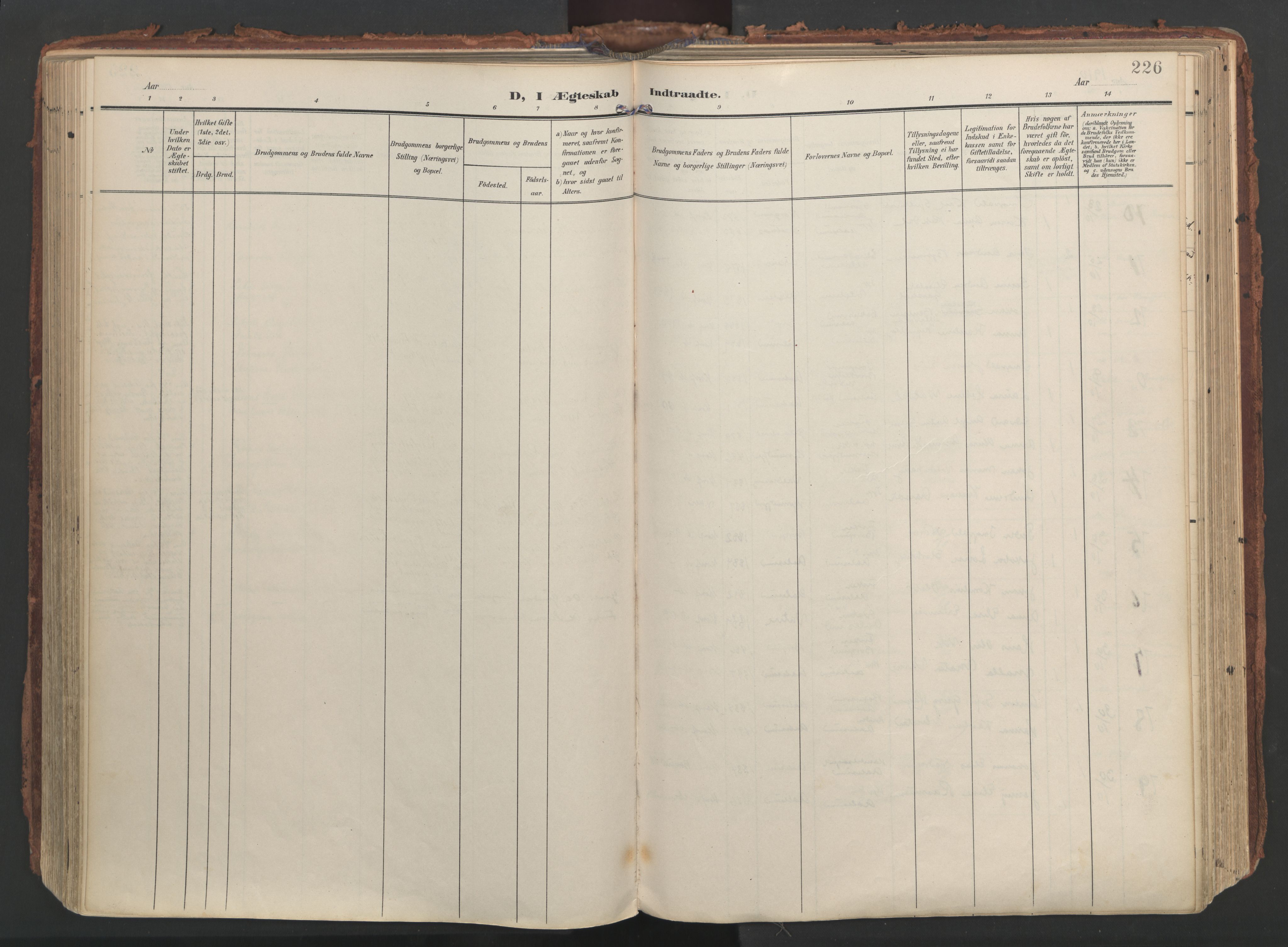 Ministerialprotokoller, klokkerbøker og fødselsregistre - Møre og Romsdal, SAT/A-1454/529/L0459: Parish register (official) no. 529A09, 1904-1917, p. 226