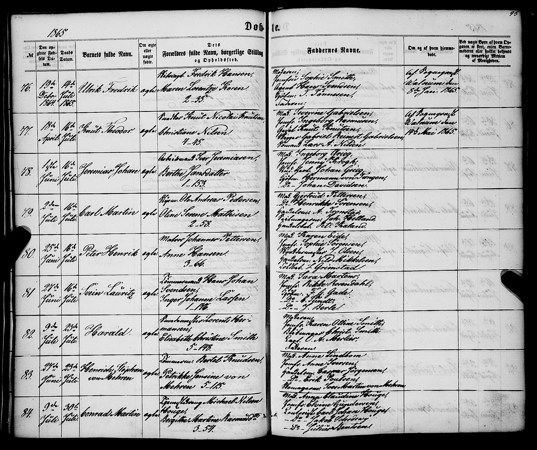 Nykirken Sokneprestembete, AV/SAB-A-77101/H/Haa/L0015: Parish register (official) no. B 2, 1858-1869, p. 95