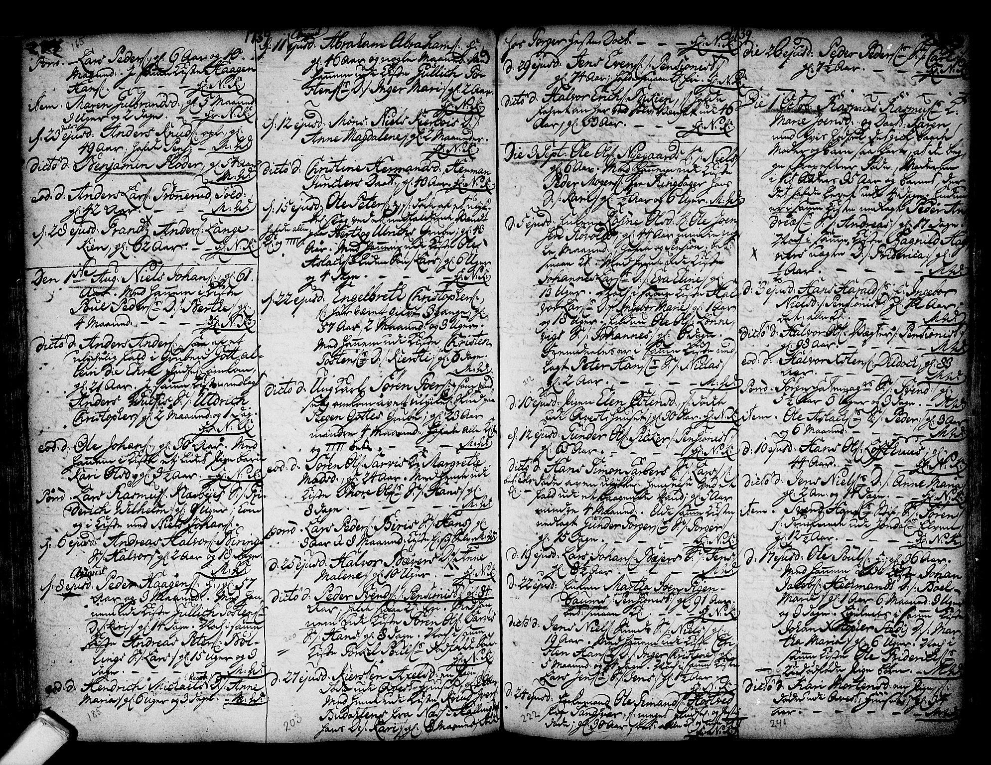 Kongsberg kirkebøker, SAKO/A-22/F/Fa/L0002: Parish register (official) no. I 2, 1721-1743, p. 288-289