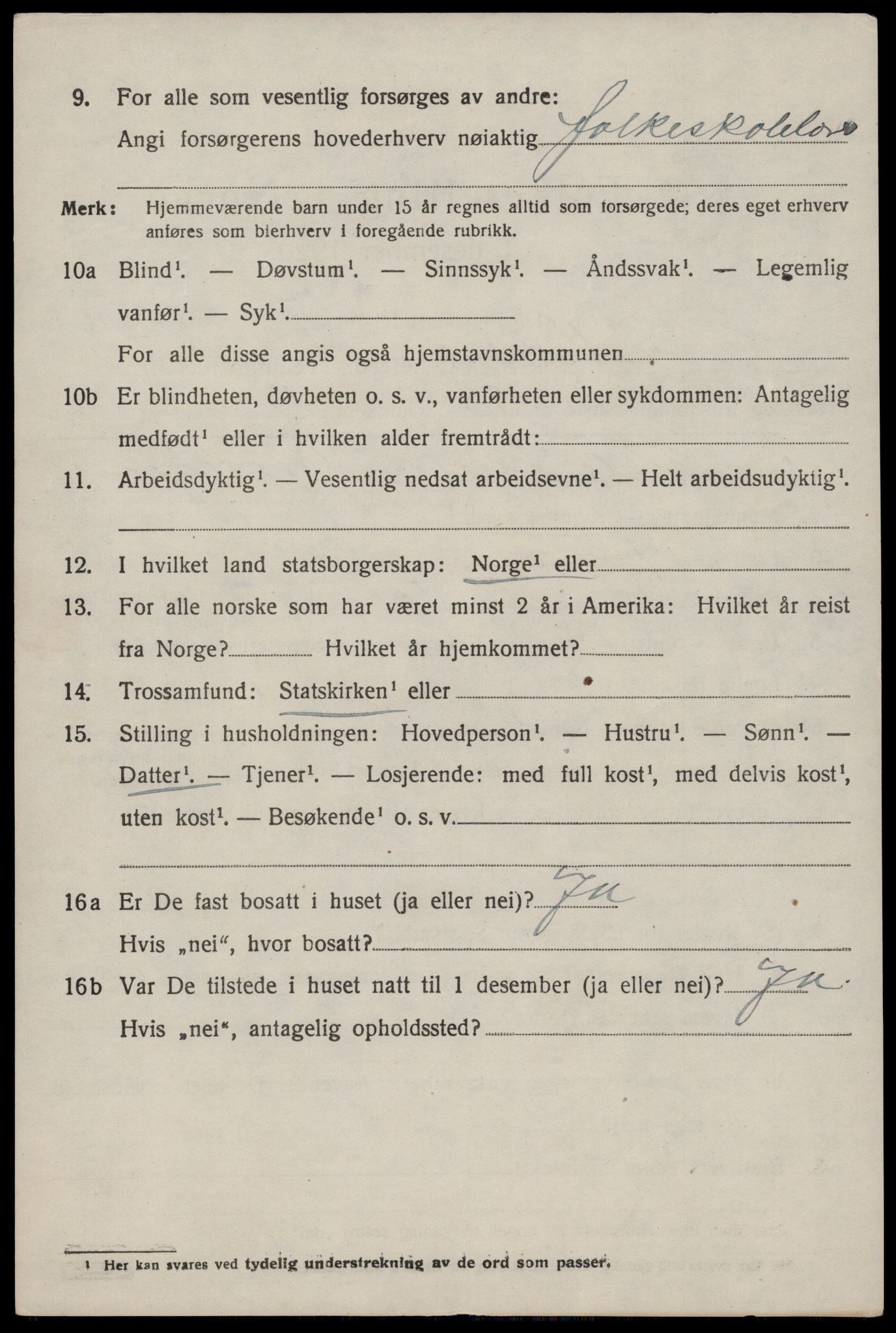 SAST, 1920 census for Vikedal, 1920, p. 1818