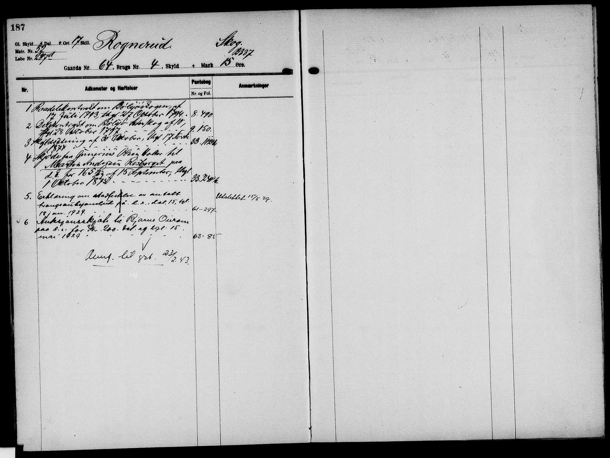 Solør tingrett, AV/SAH-TING-008/H/Ha/Hak/L0005: Mortgage register no. V, 1900-1935, p. 187