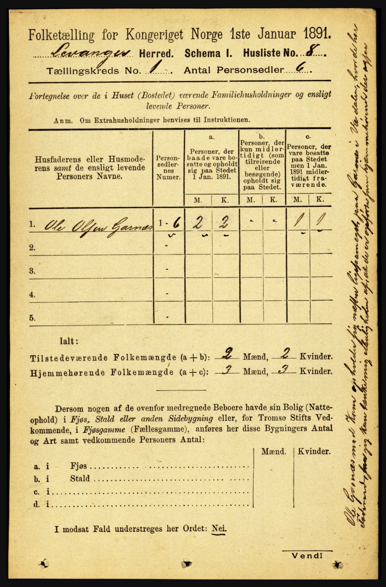 RA, 1891 census for 1720 Levanger, 1891, p. 28