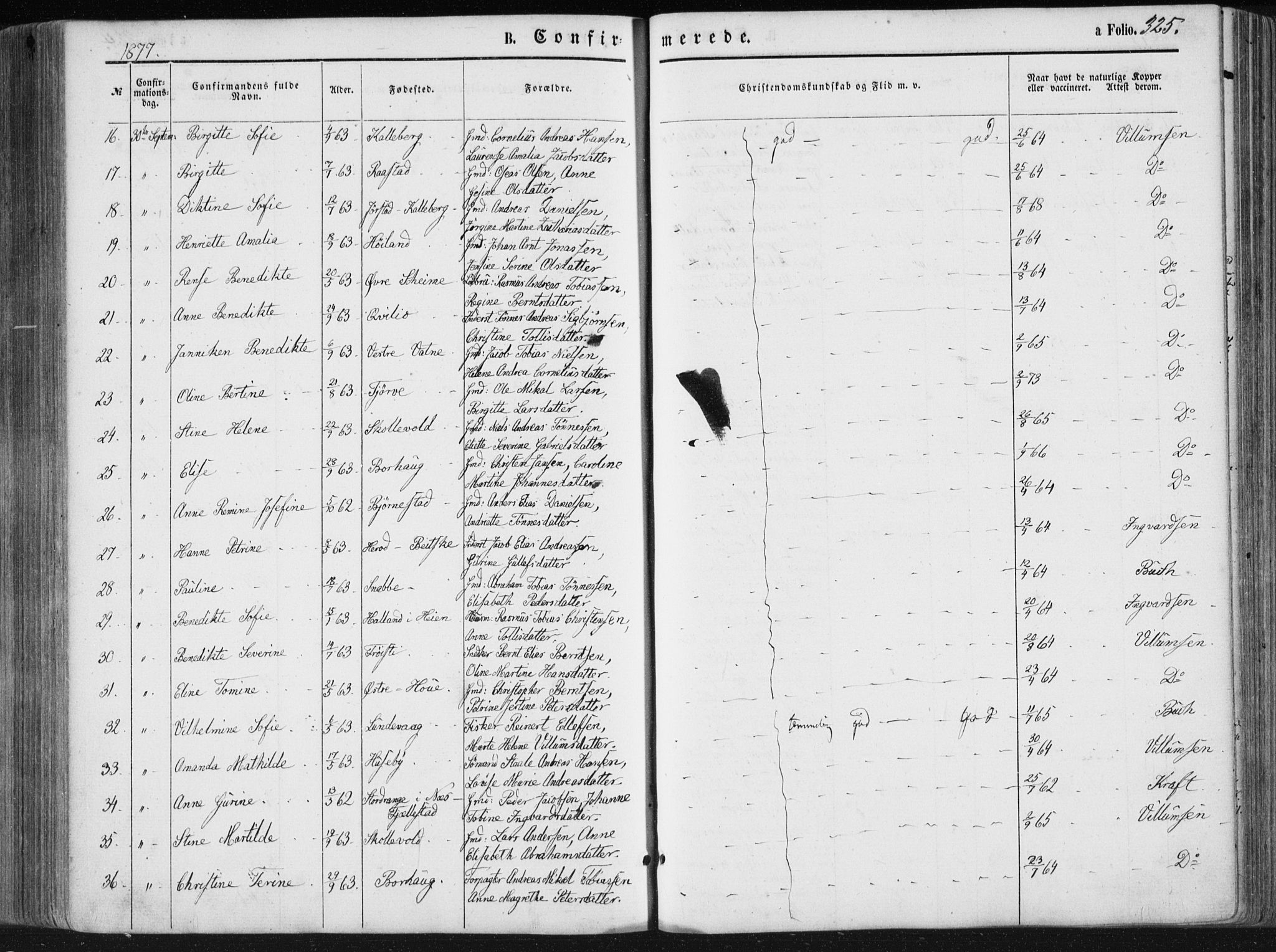 Lista sokneprestkontor, AV/SAK-1111-0027/F/Fa/L0011: Parish register (official) no. A 11, 1861-1878, p. 325