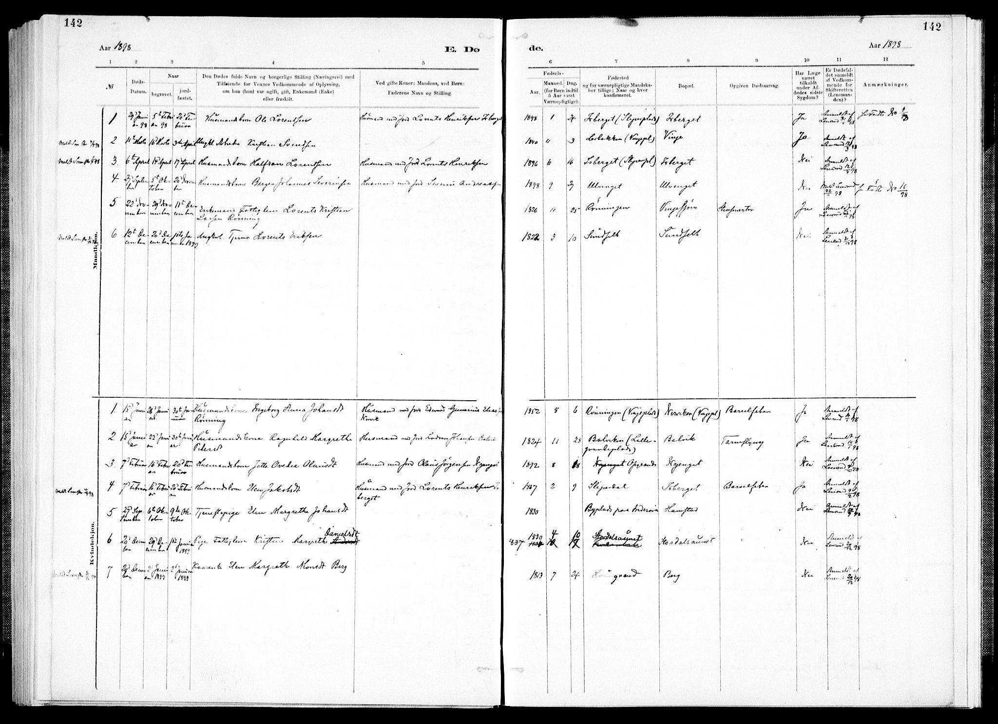 Ministerialprotokoller, klokkerbøker og fødselsregistre - Nord-Trøndelag, AV/SAT-A-1458/733/L0325: Parish register (official) no. 733A04, 1884-1908, p. 142