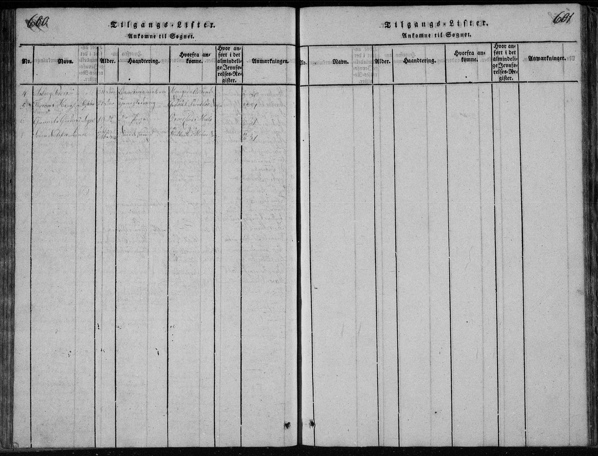 Søgne sokneprestkontor, AV/SAK-1111-0037/F/Fb/Fbb/L0002: Parish register (copy) no. B 2, 1821-1838, p. 600-601