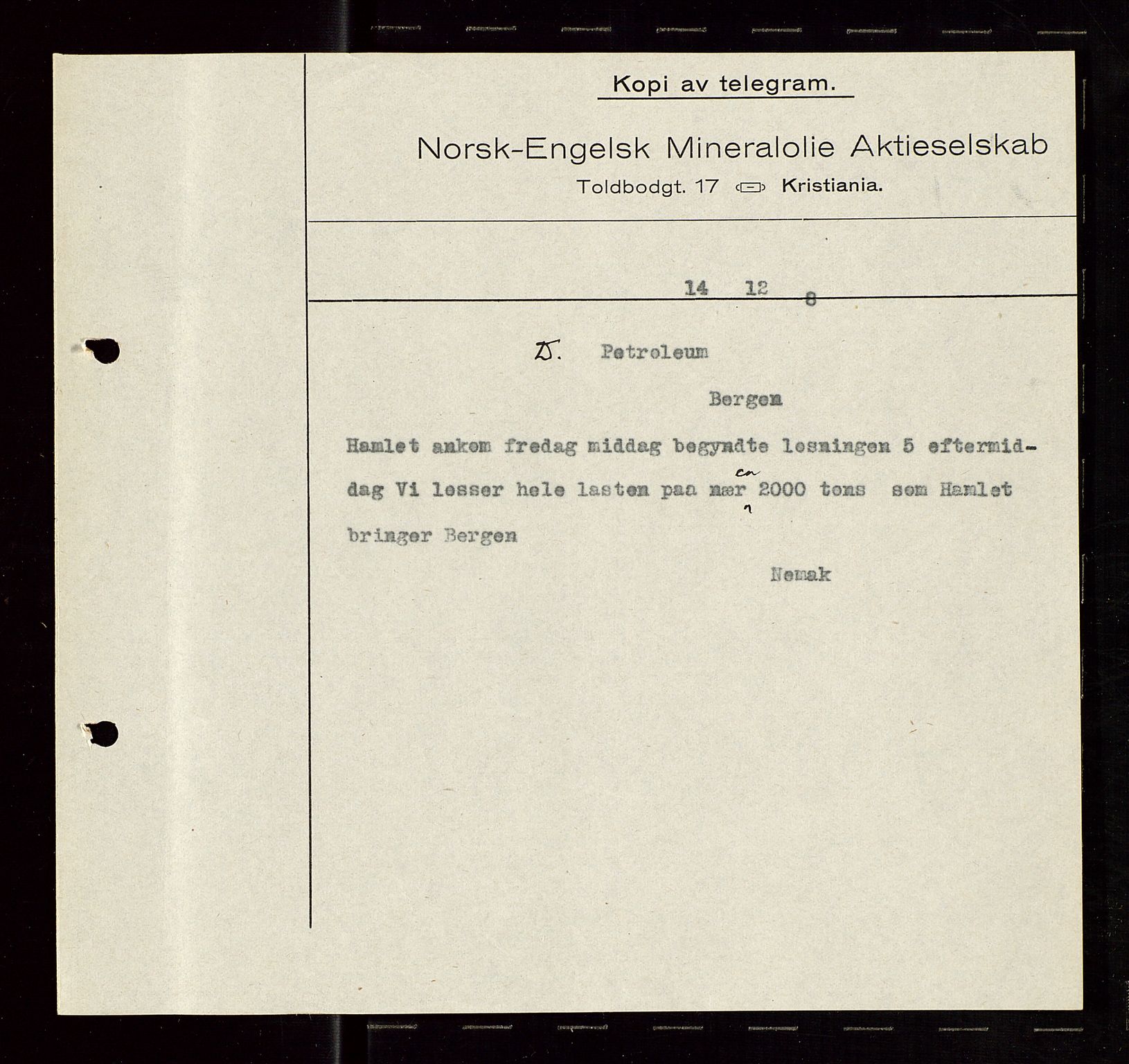 Pa 1521 - A/S Norske Shell, AV/SAST-A-101915/E/Ea/Eaa/L0006: Sjefskorrespondanse, 1918, p. 398