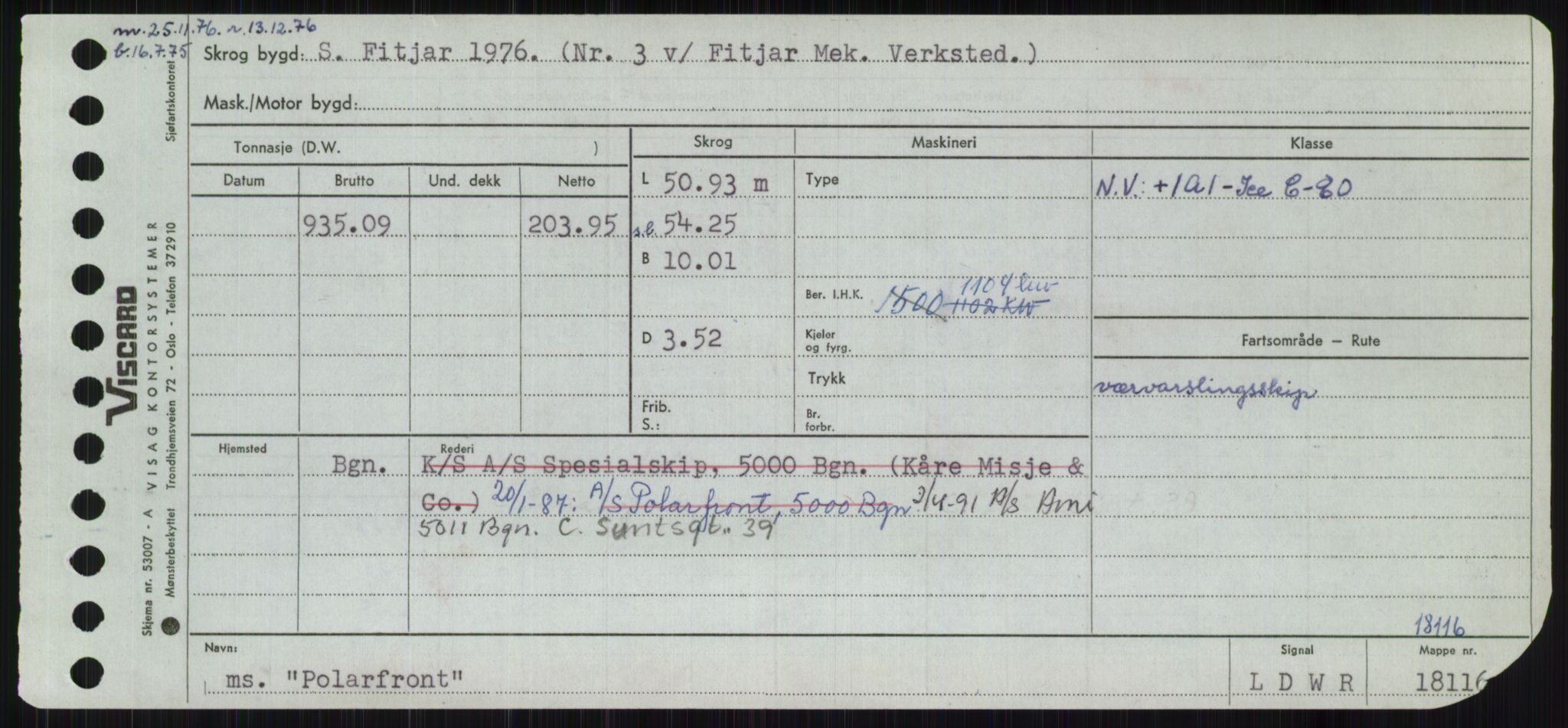 Sjøfartsdirektoratet med forløpere, Skipsmålingen, AV/RA-S-1627/H/Ha/L0004/0002: Fartøy, Mas-R / Fartøy, Odin-R, p. 349