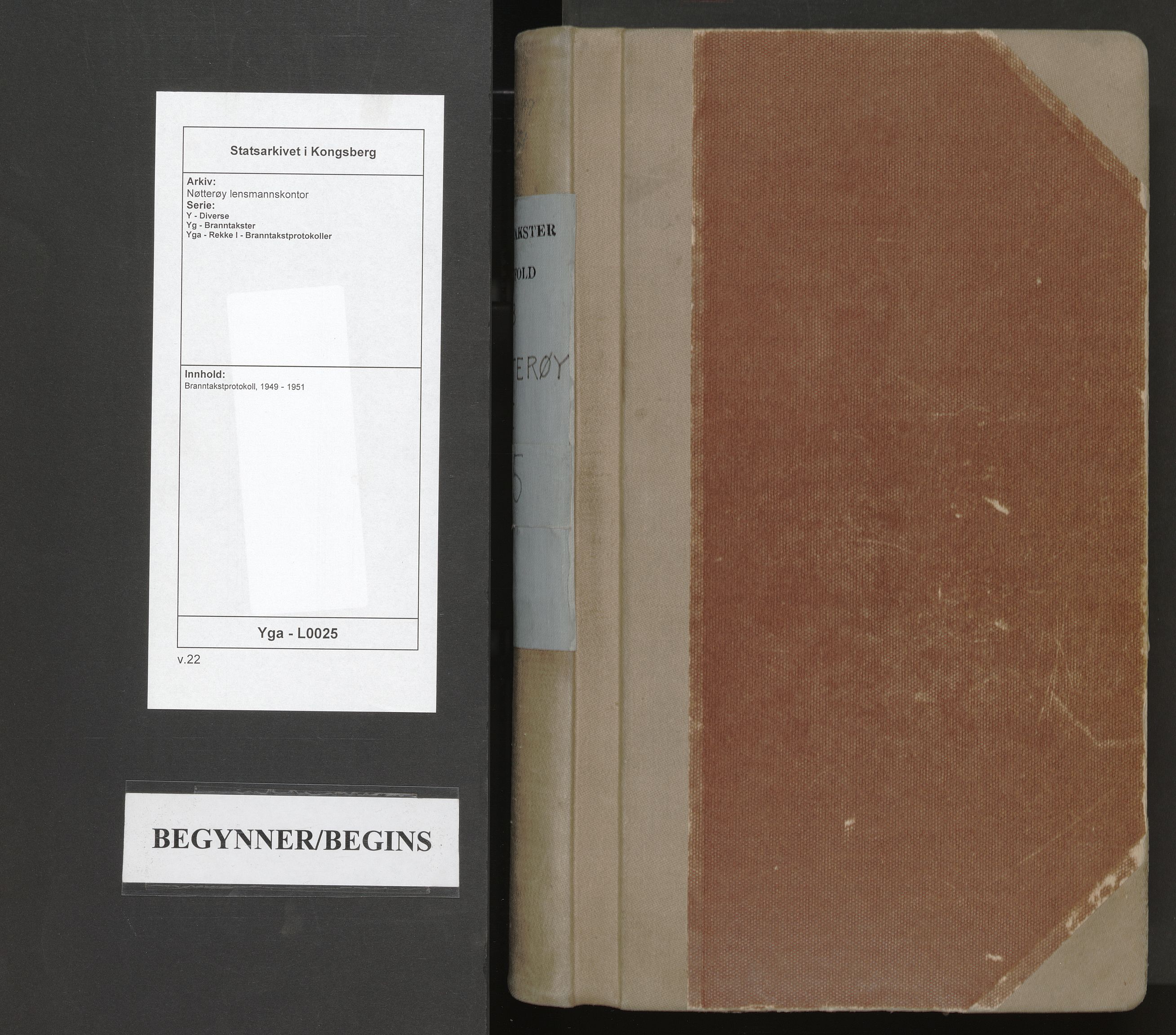 Nøtterøy lensmannskontor, AV/SAKO-A-540/Y/Yg/Yga/L0025: Branntakstprotokoll, 1949-1951