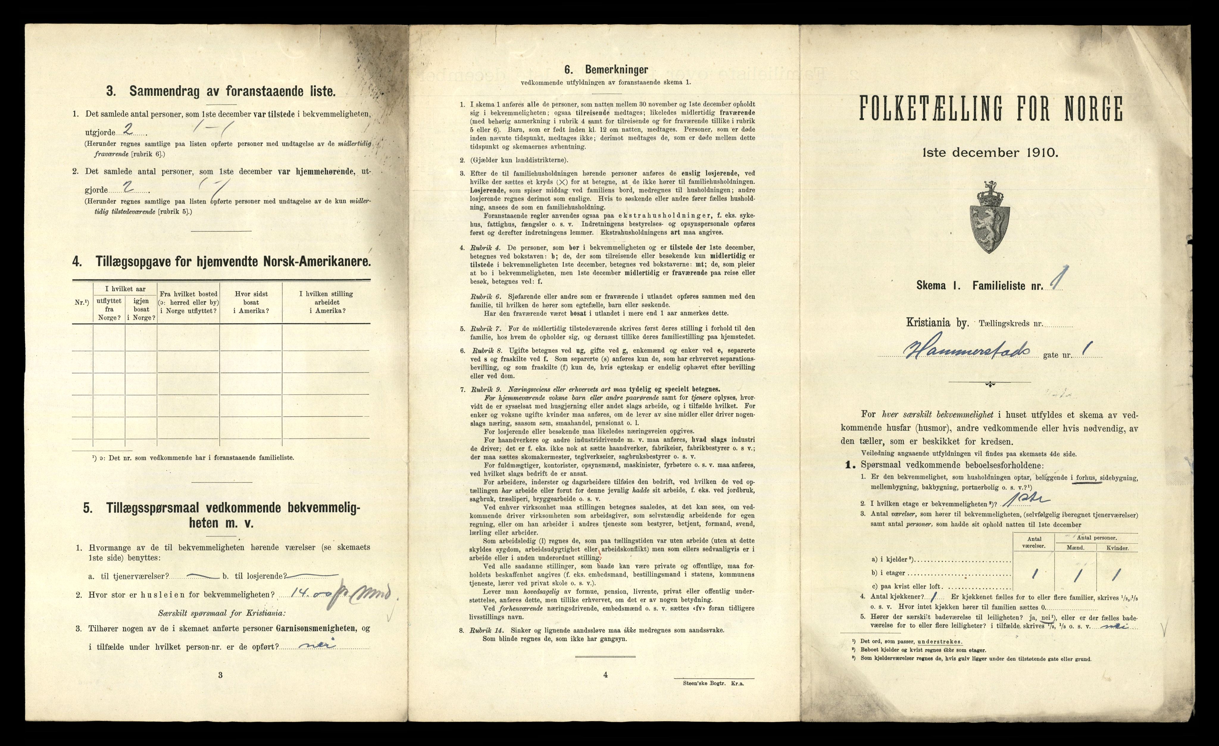 RA, 1910 census for Kristiania, 1910, p. 33417