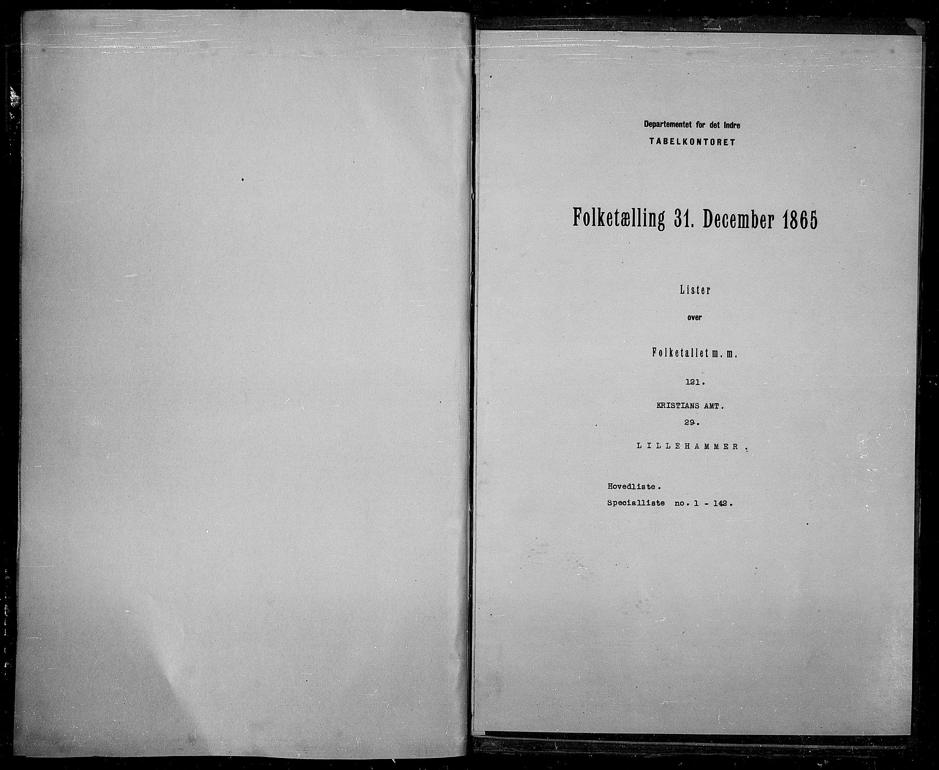 RA, 1865 census for Fåberg/Lillehammer, 1865, p. 3