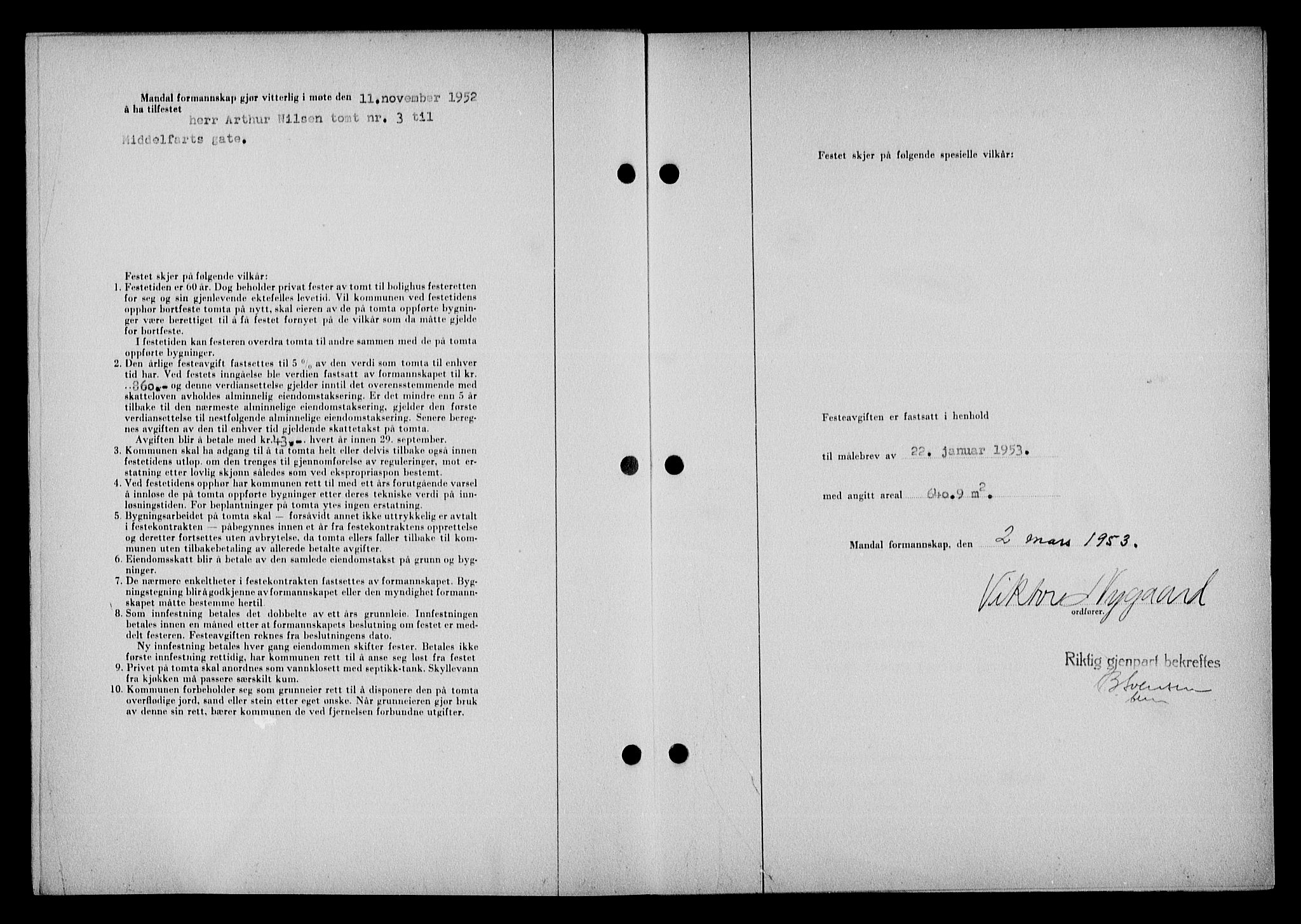 Mandal sorenskriveri, SAK/1221-0005/001/G/Gb/Gba/L0087: Mortgage book no. A-24, 1953-1953, Diary no: : 266/1953