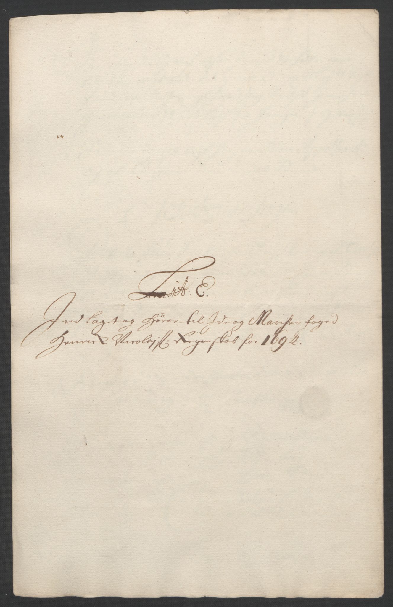 Rentekammeret inntil 1814, Reviderte regnskaper, Fogderegnskap, RA/EA-4092/R01/L0012: Fogderegnskap Idd og Marker, 1694-1695, p. 59
