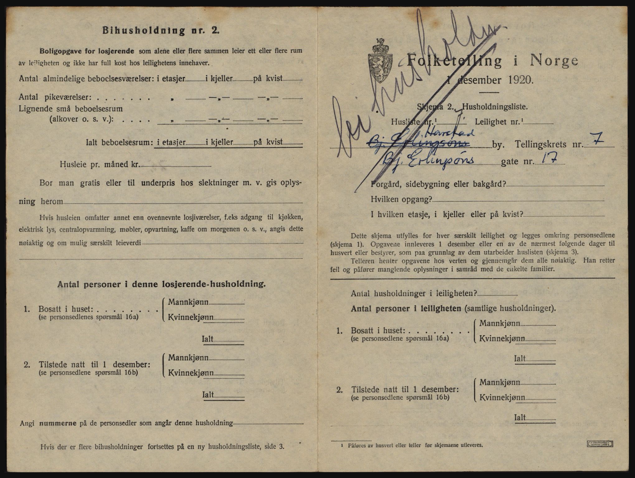 SATØ, 1920 census for Harstad, 1920, p. 2035