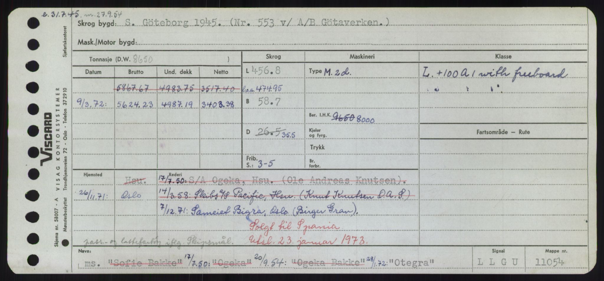 Sjøfartsdirektoratet med forløpere, Skipsmålingen, AV/RA-S-1627/H/Hd/L0028: Fartøy, O, p. 501