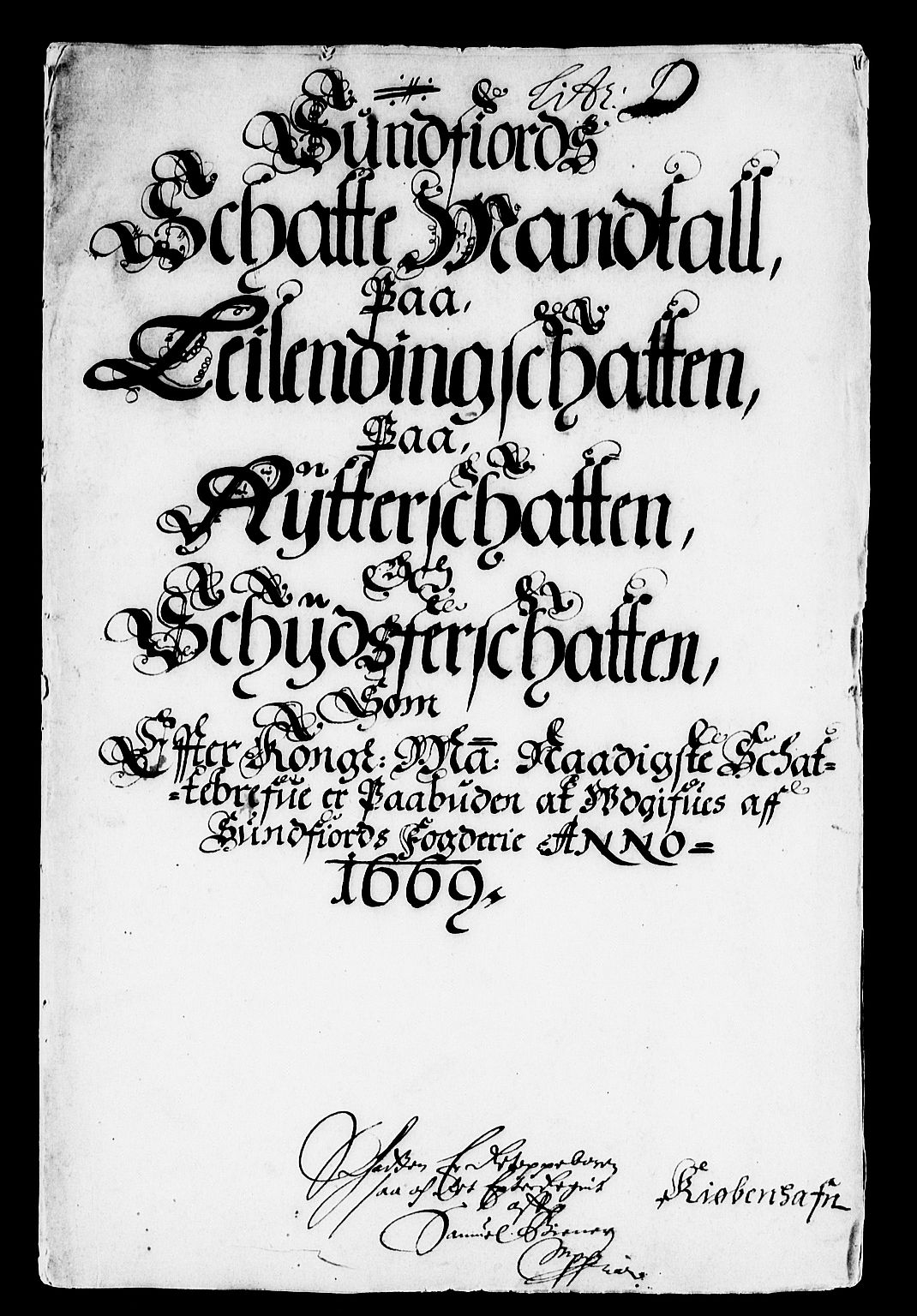 Rentekammeret inntil 1814, Reviderte regnskaper, Stiftamtstueregnskaper, Bergen stiftamt, RA/EA-6043/R/Rc/L0030: Bergen stiftamt, 1669