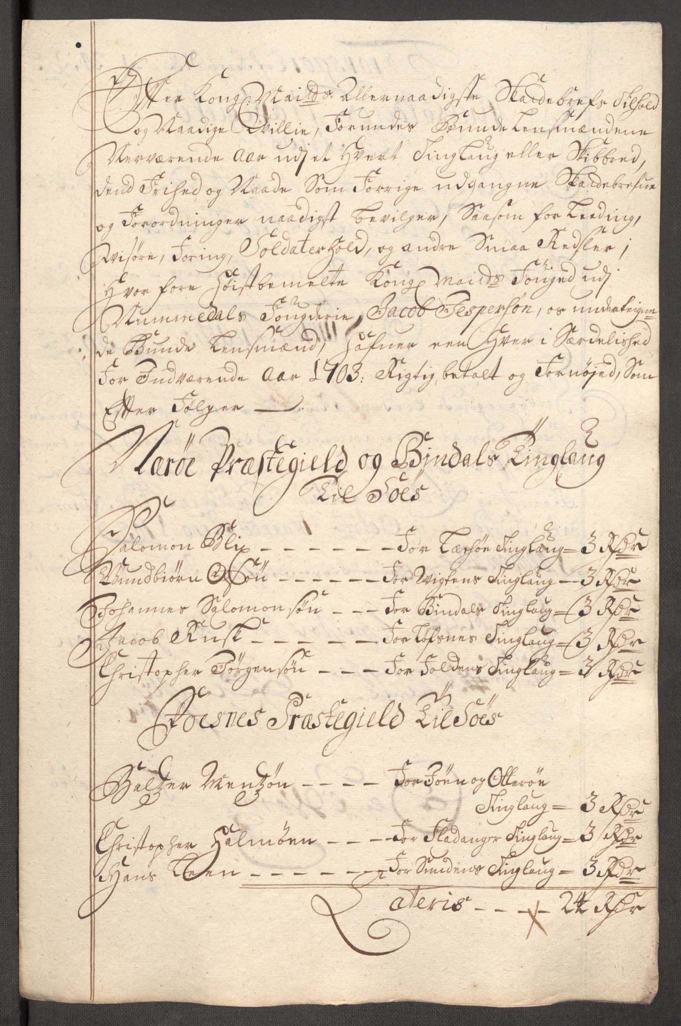 Rentekammeret inntil 1814, Reviderte regnskaper, Fogderegnskap, AV/RA-EA-4092/R64/L4428: Fogderegnskap Namdal, 1703-1704, p. 147