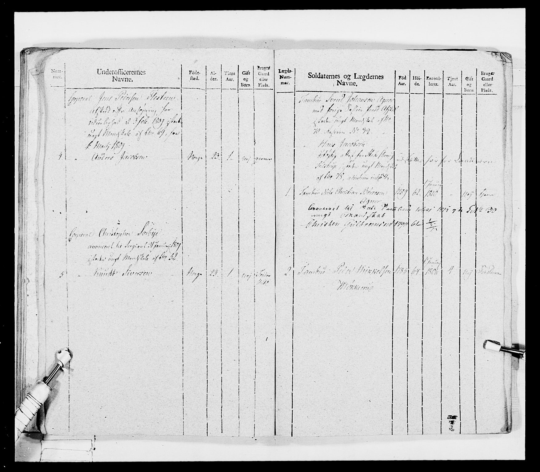 Generalitets- og kommissariatskollegiet, Det kongelige norske kommissariatskollegium, AV/RA-EA-5420/E/Eh/L0033: Nordafjelske gevorbne infanteriregiment, 1810, p. 221