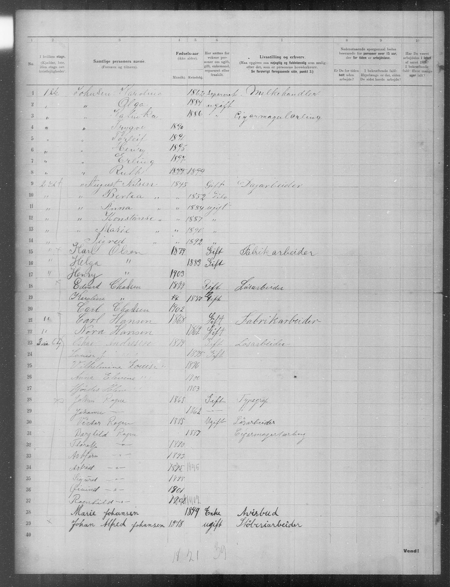 OBA, Municipal Census 1903 for Kristiania, 1903, p. 20760