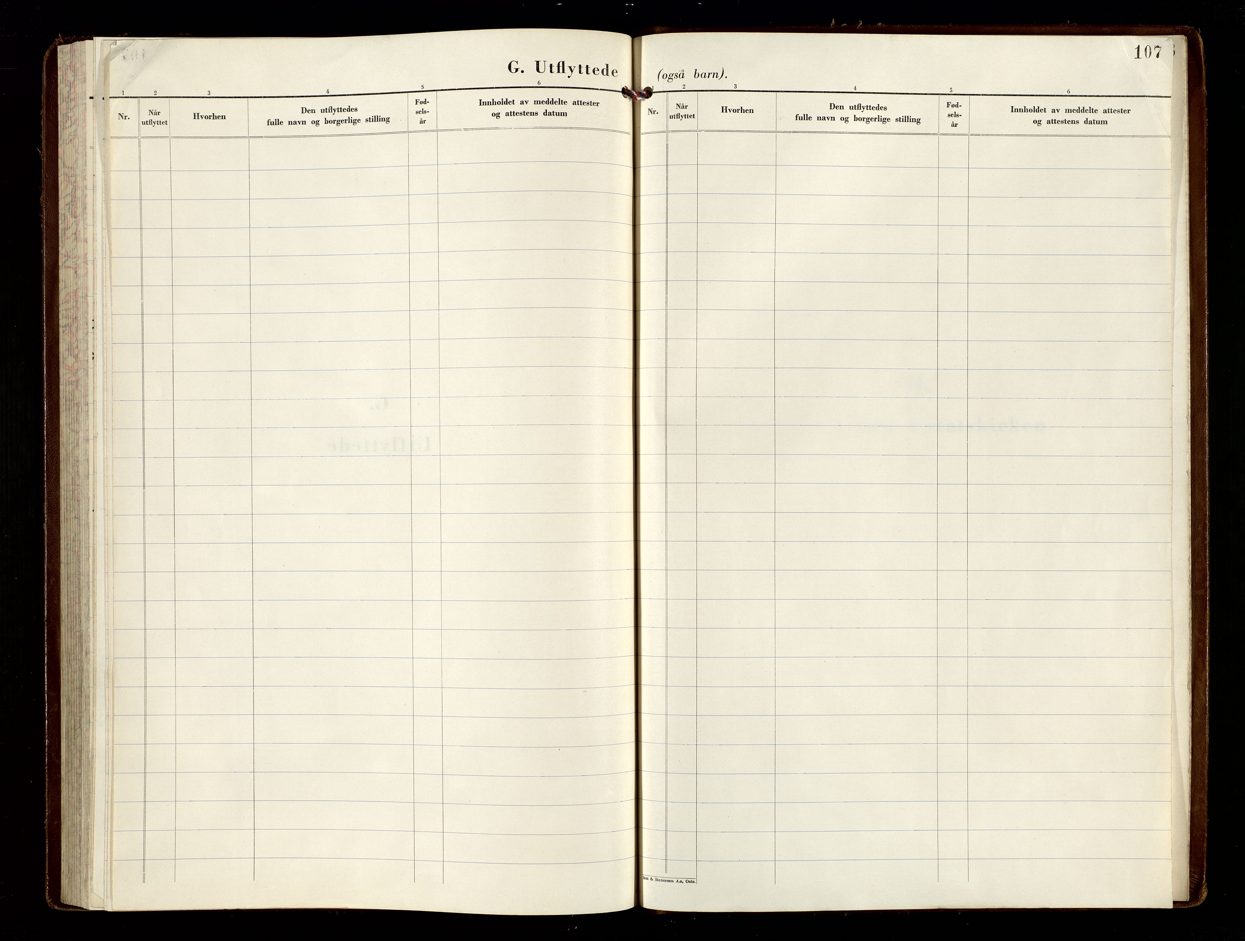 Oddernes sokneprestkontor, SAK/1111-0033/F/Fa/Fab/L0006: Parish register (official) no. A 6, 1954-1965, p. 107