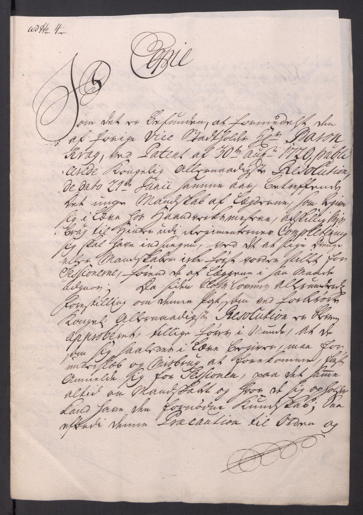 Kommanderende general (KG I) med Det norske krigsdirektorium, AV/RA-EA-5419/D/L0061: Stattholderens, stiftamtmenns og amtmenns brev, 1731-1740, p. 160