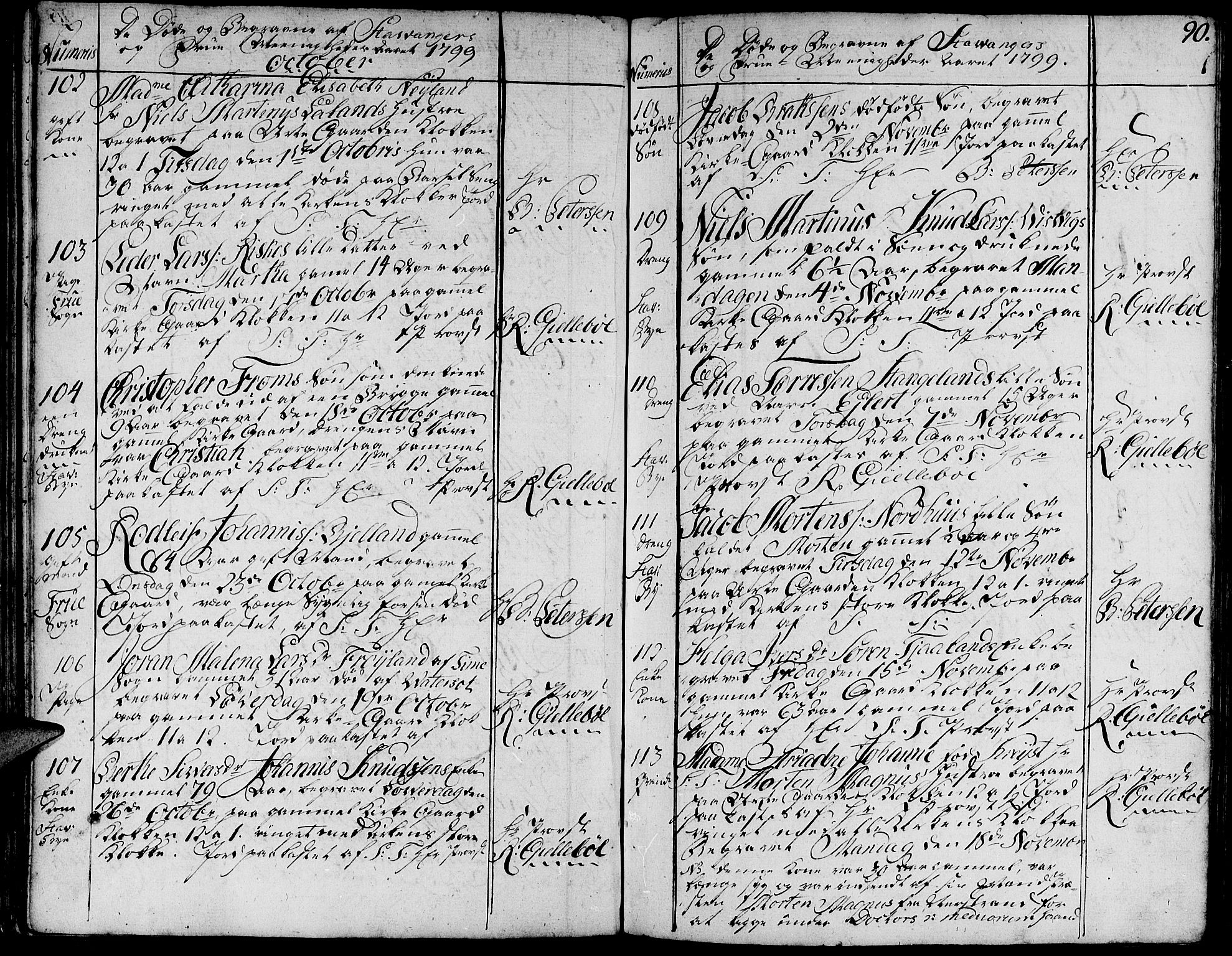 Domkirken sokneprestkontor, AV/SAST-A-101812/001/30/30BA/L0007: Parish register (official) no. A 7, 1789-1815, p. 90