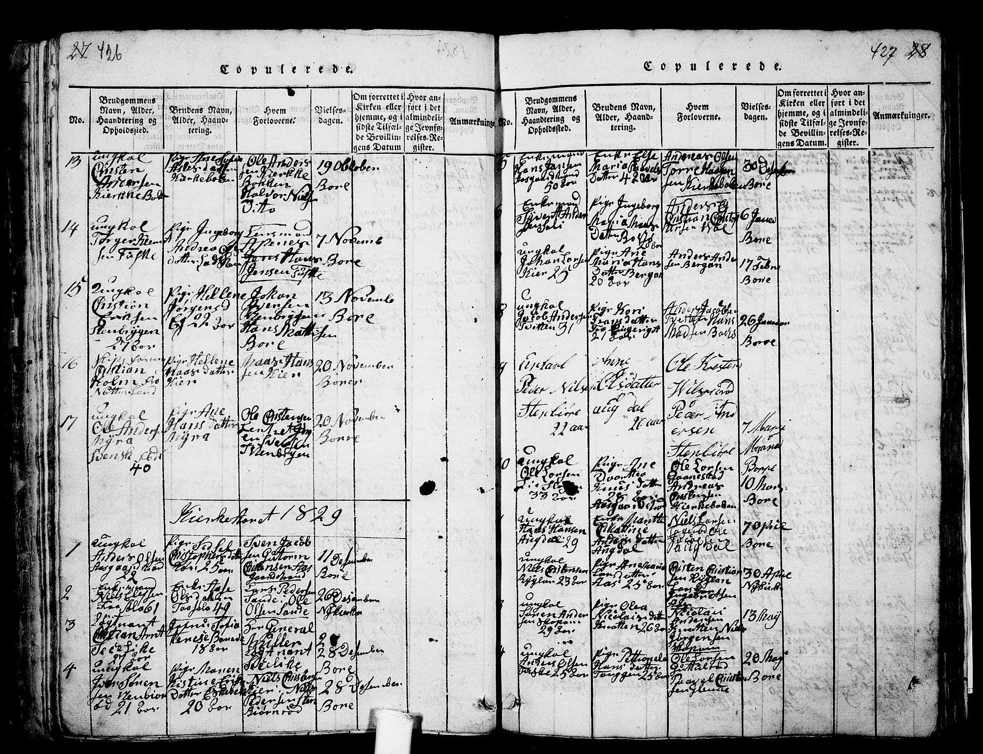 Borre kirkebøker, SAKO/A-338/G/Ga/L0001: Parish register (copy) no. I 1, 1815-1851, p. 426-427